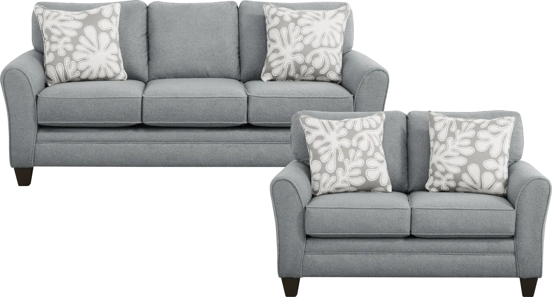Naiomi Blue 2 Pc Living Room