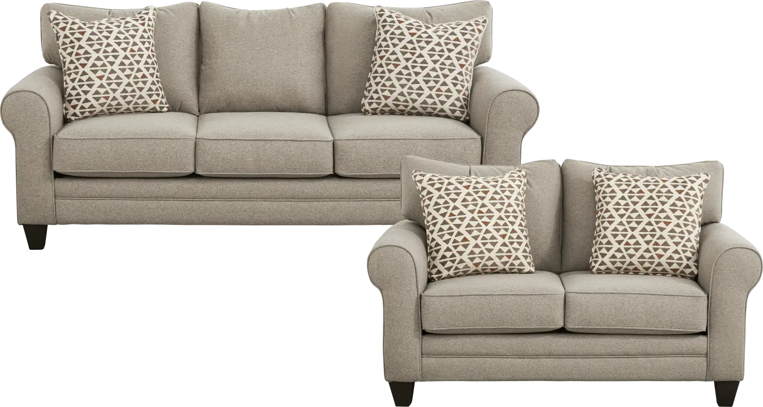 Brewster Tan 2 Pc Living Room