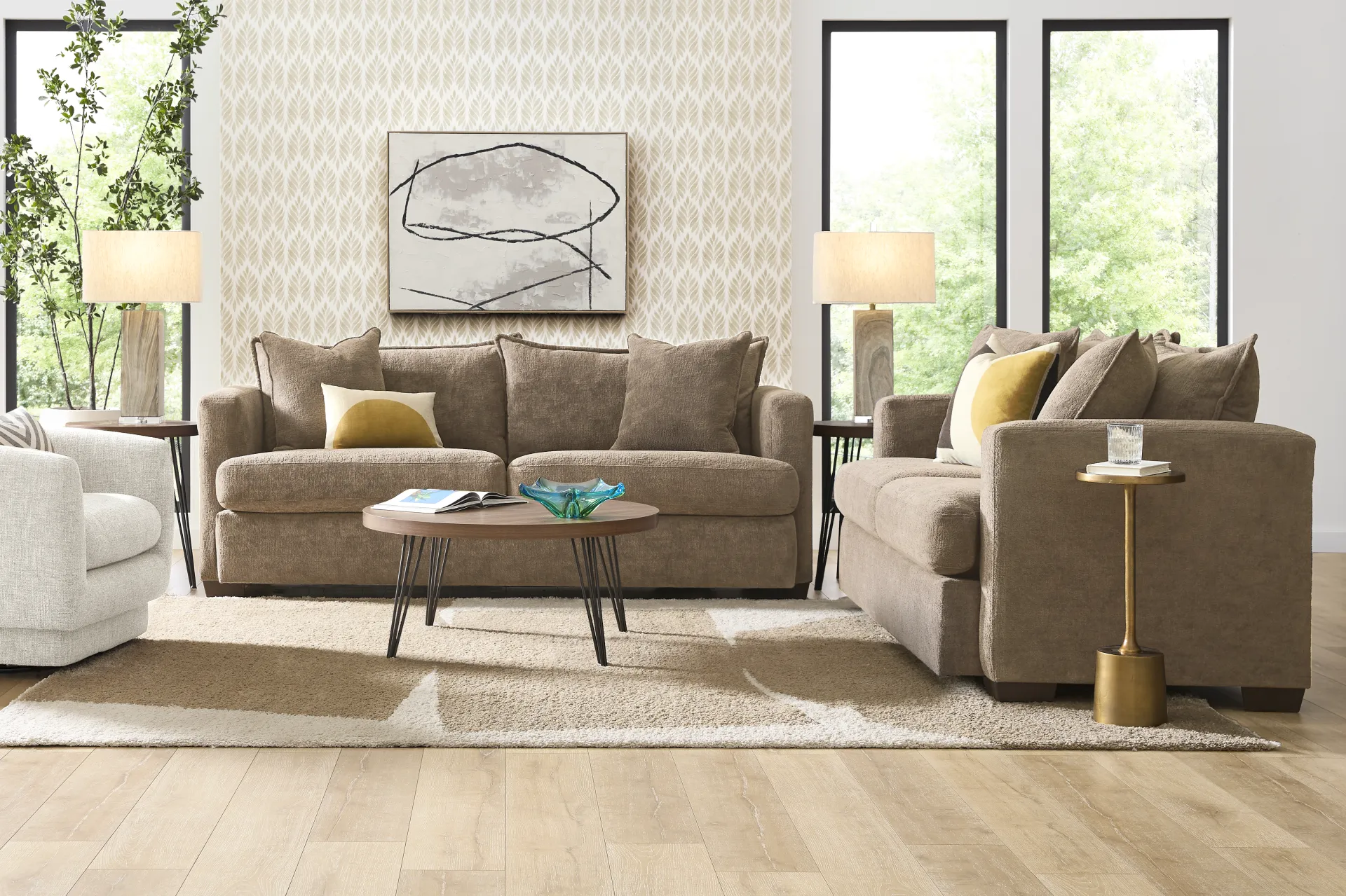 Wallace Tan Sofa - Image 1