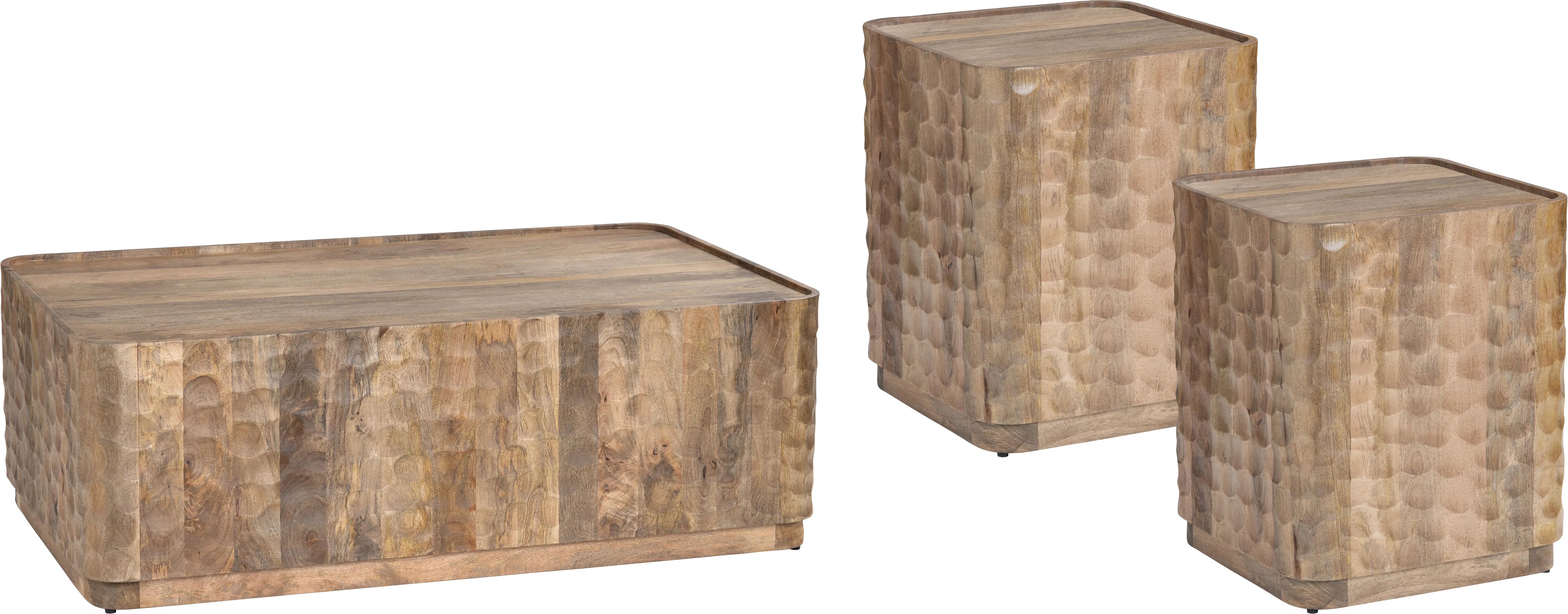 Guillory Brown 3 Pc Table Set - Thumbnail - Image 1