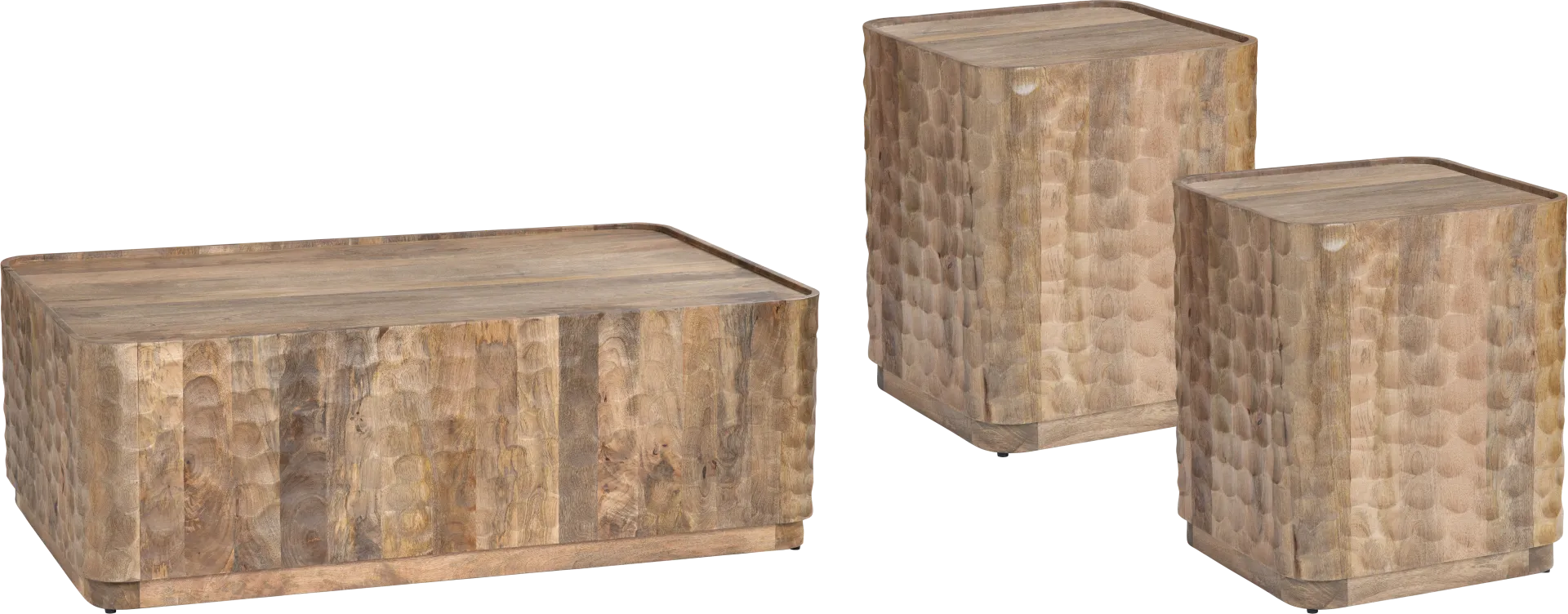 Guillory Brown 3 Pc Table Set - Image 1