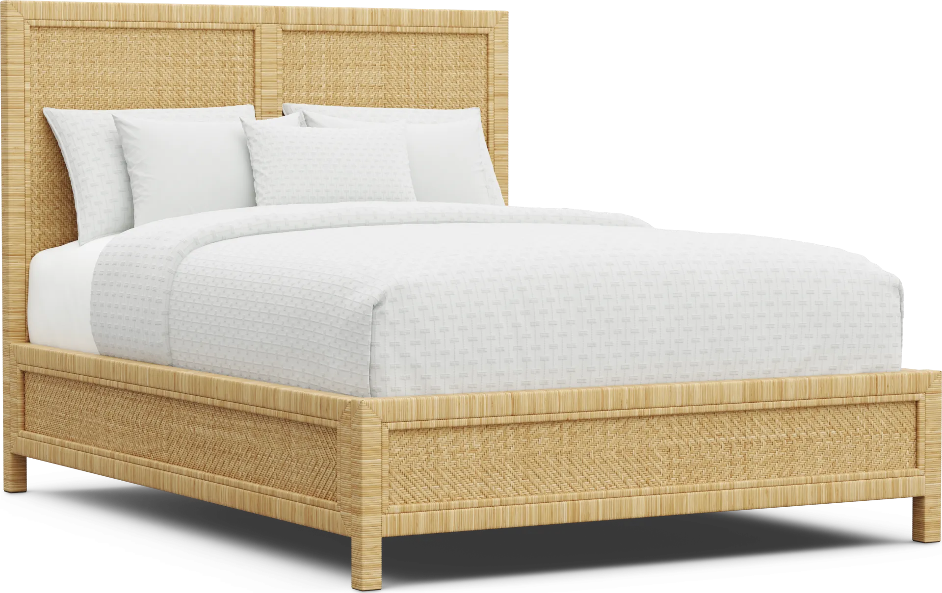 Ramona Natural 3 Pc Queen Panel Bed - Image 1