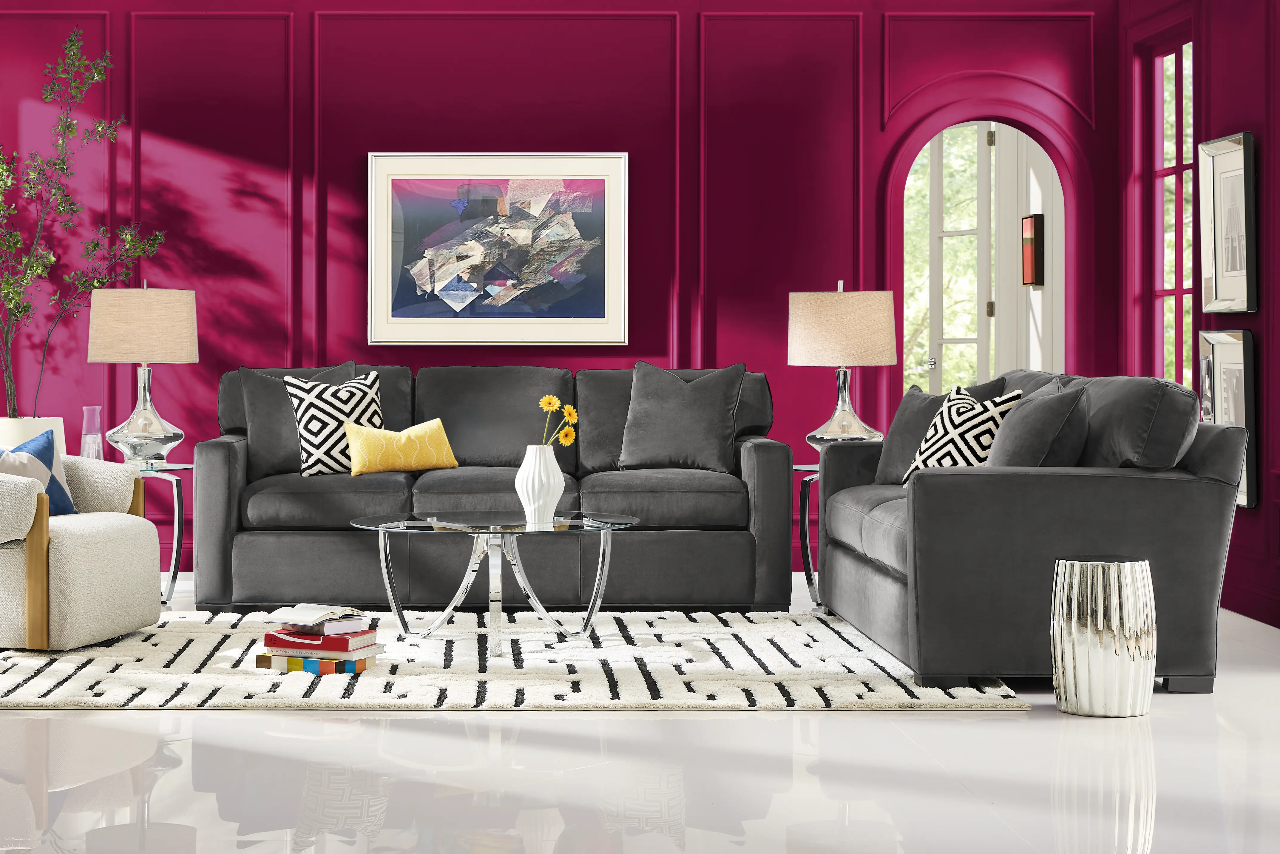 Harmonie Gunmetal 2 Pc Living Room - Thumbnail - Image 1