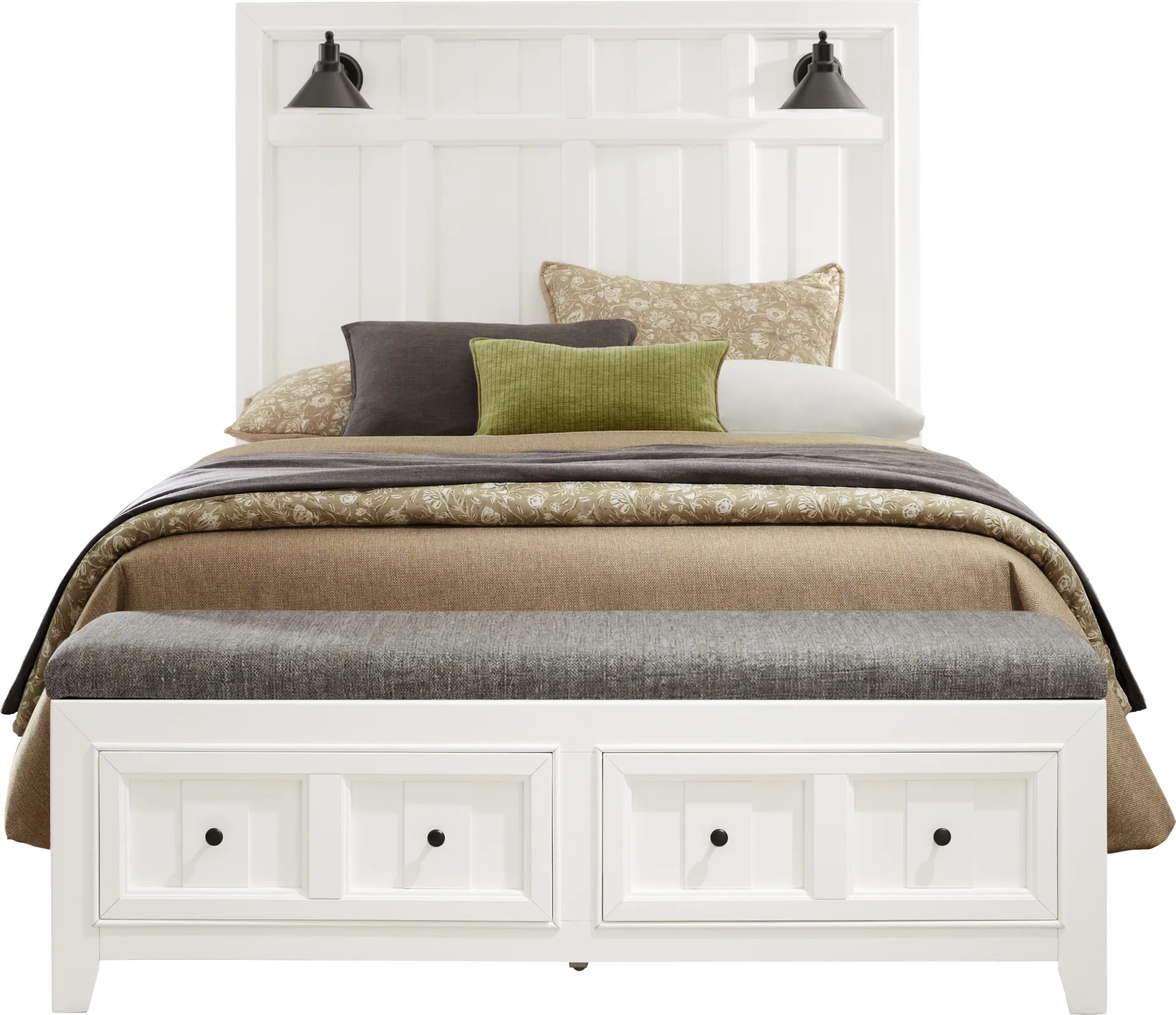 Owings Mill White 3 Pc Queen Storage Bed - Image 2