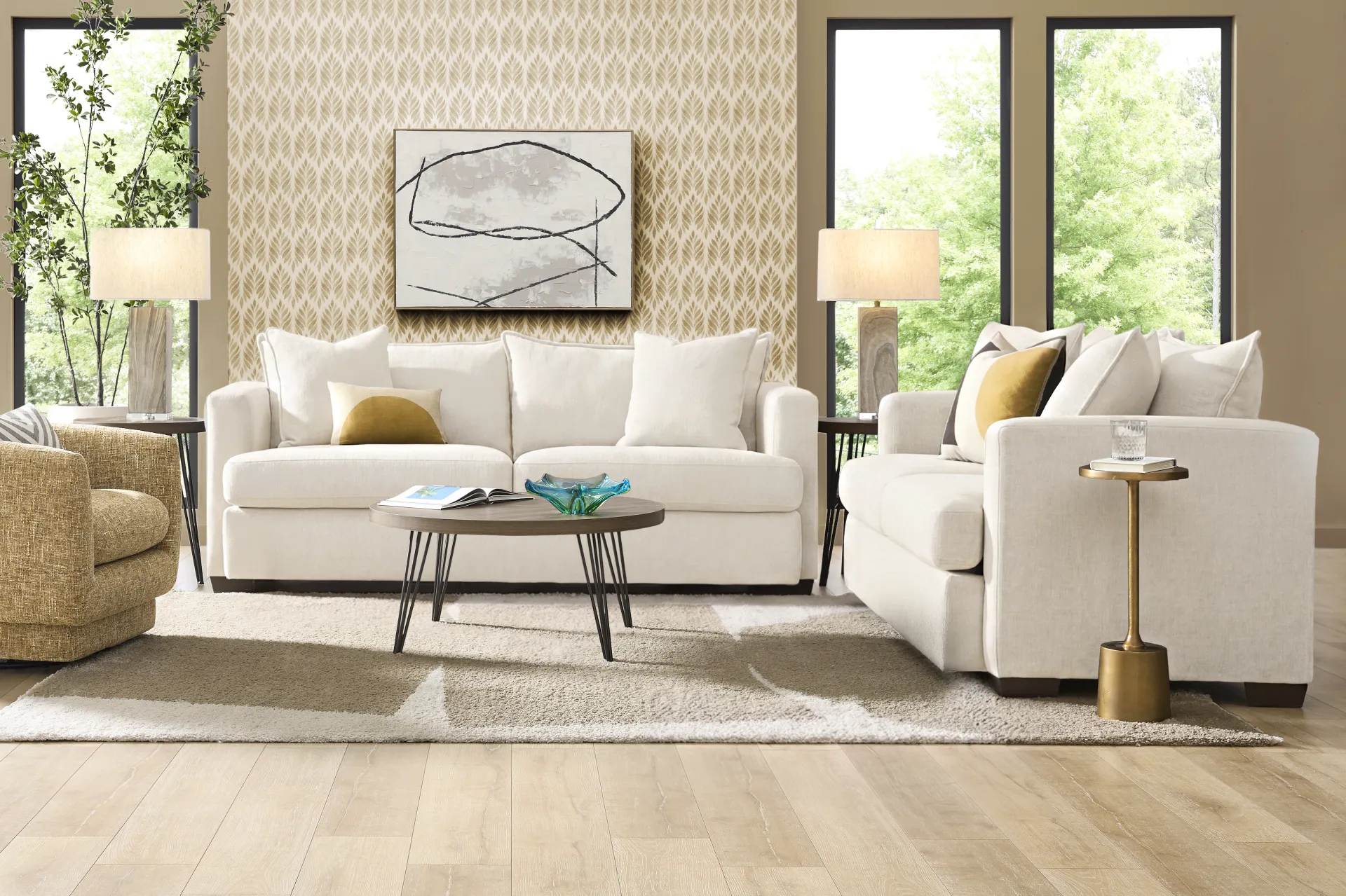 Wallace Cream Sofa - Image 1