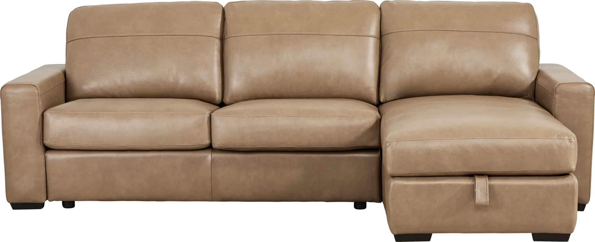 Parker Saddle Leather 2 Pc Sectional - Image 1