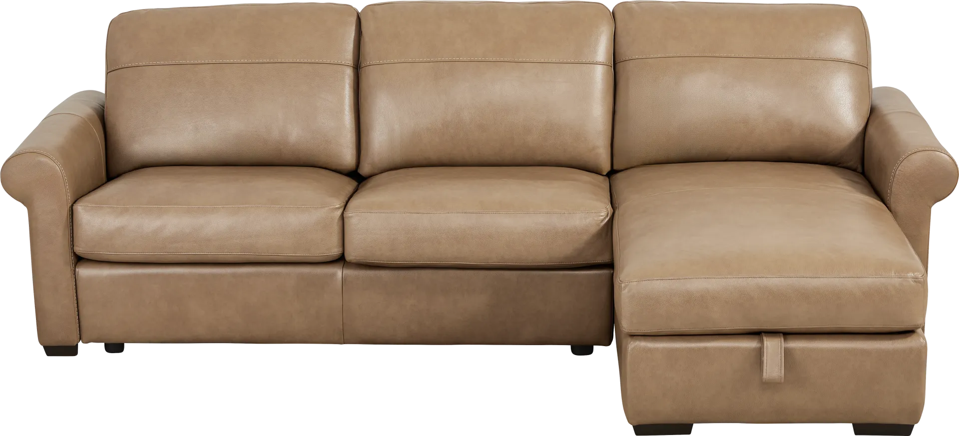 Parker Saddle Leather 2 Pc Sectional - Image 2