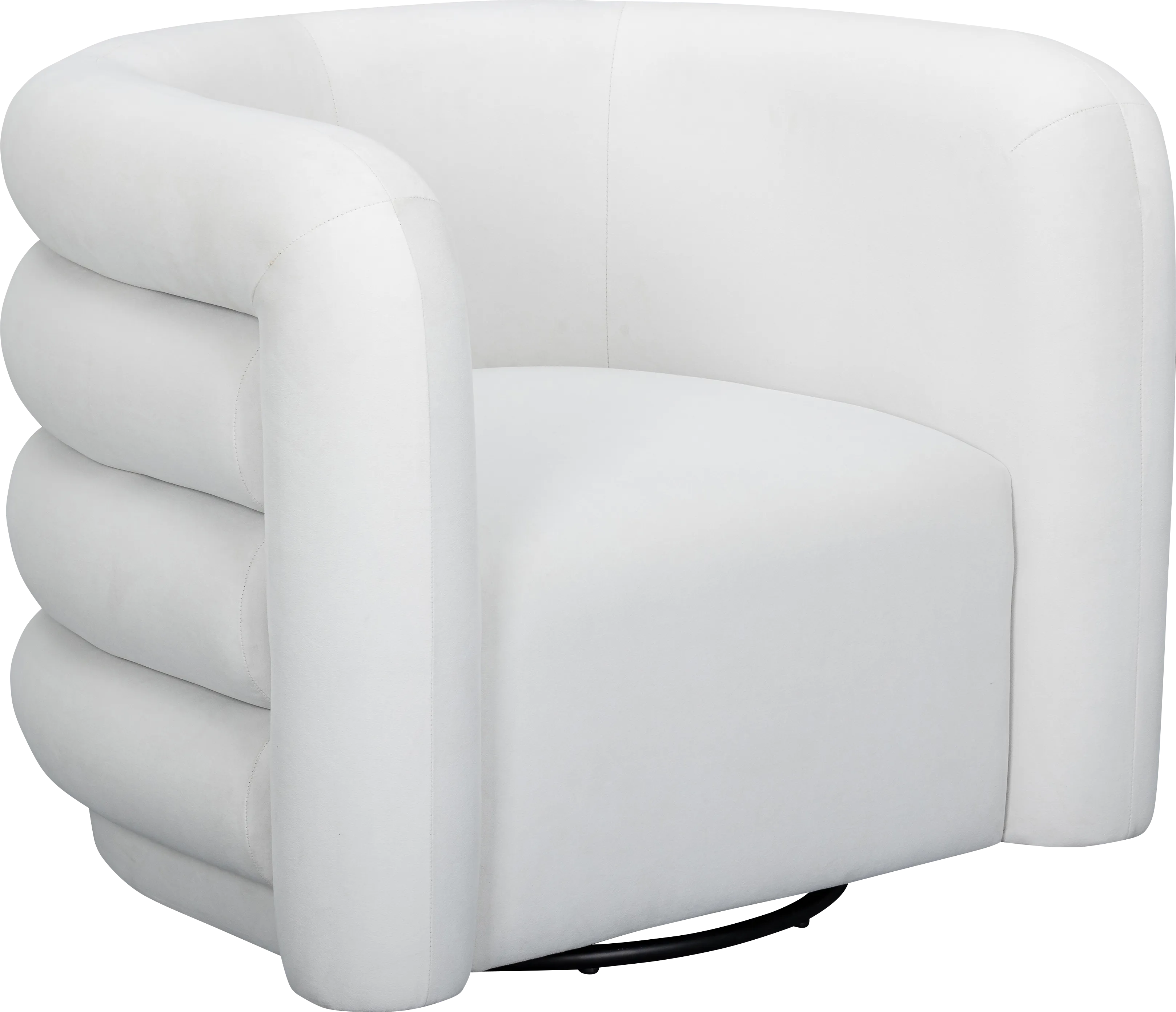 Jannah Beige Swivel Accent Chair - Thumbnail - Image 1