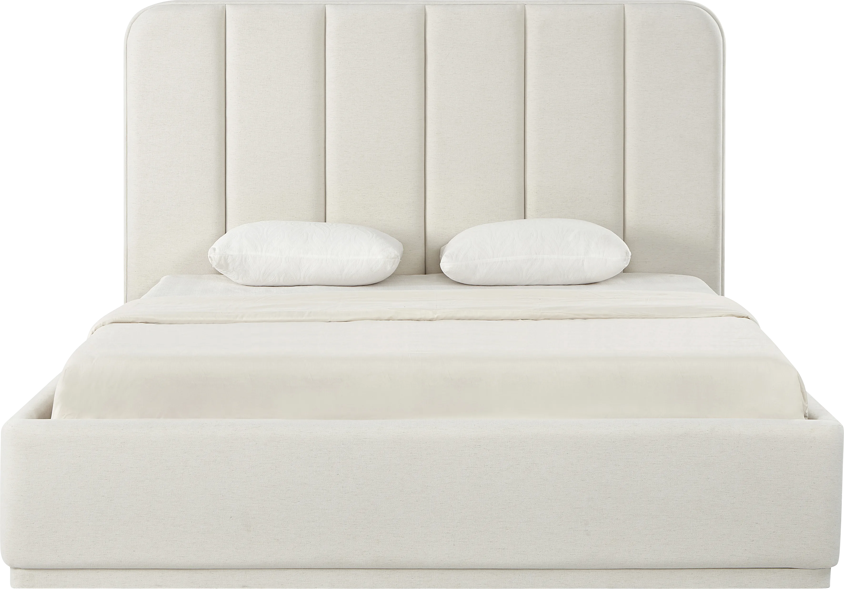 Birikti Beige King Bed - Thumbnail - Image 1