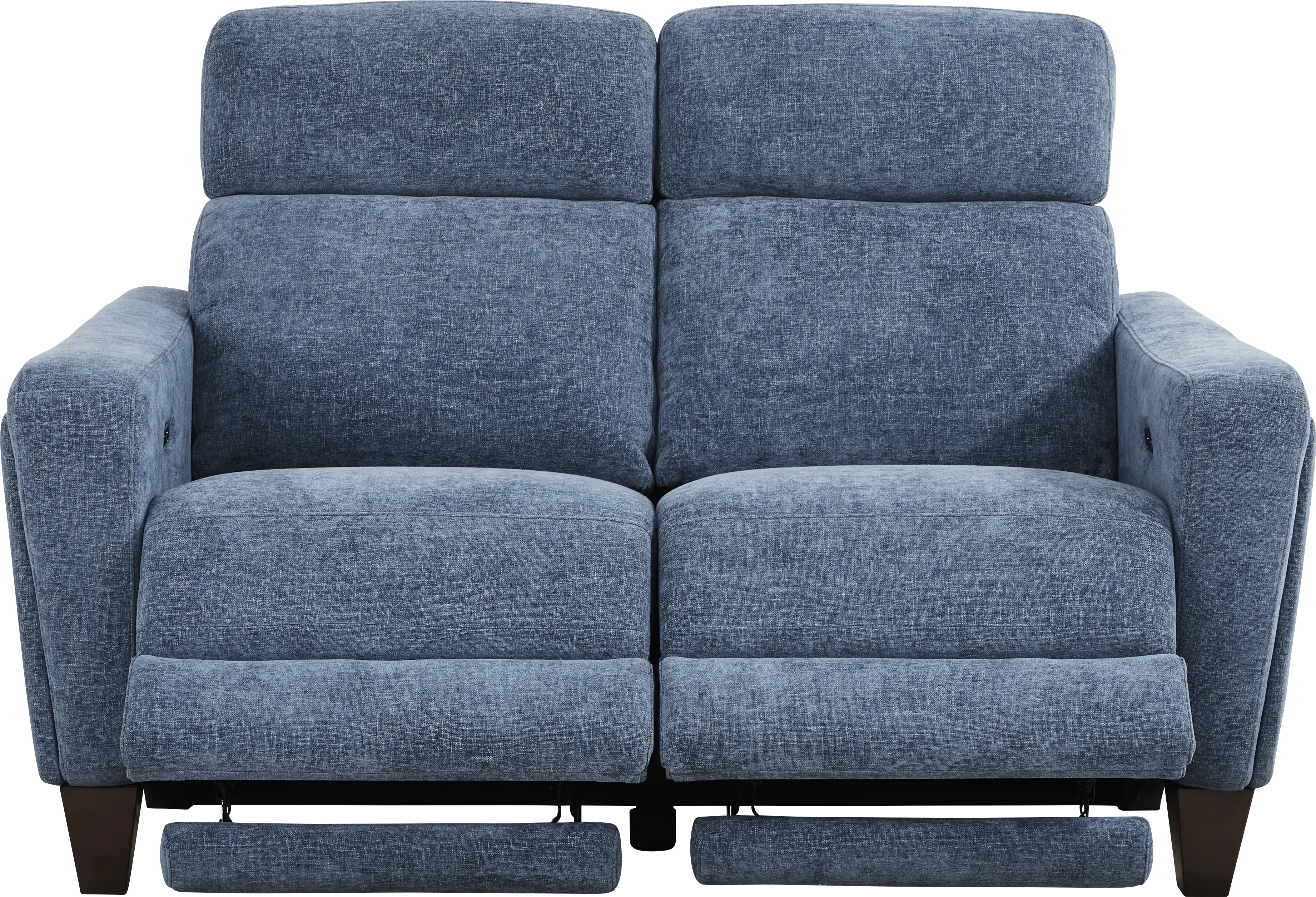 Ferguson Denim Dual Power Reclining Loveseat - Thumbnail - Image 1