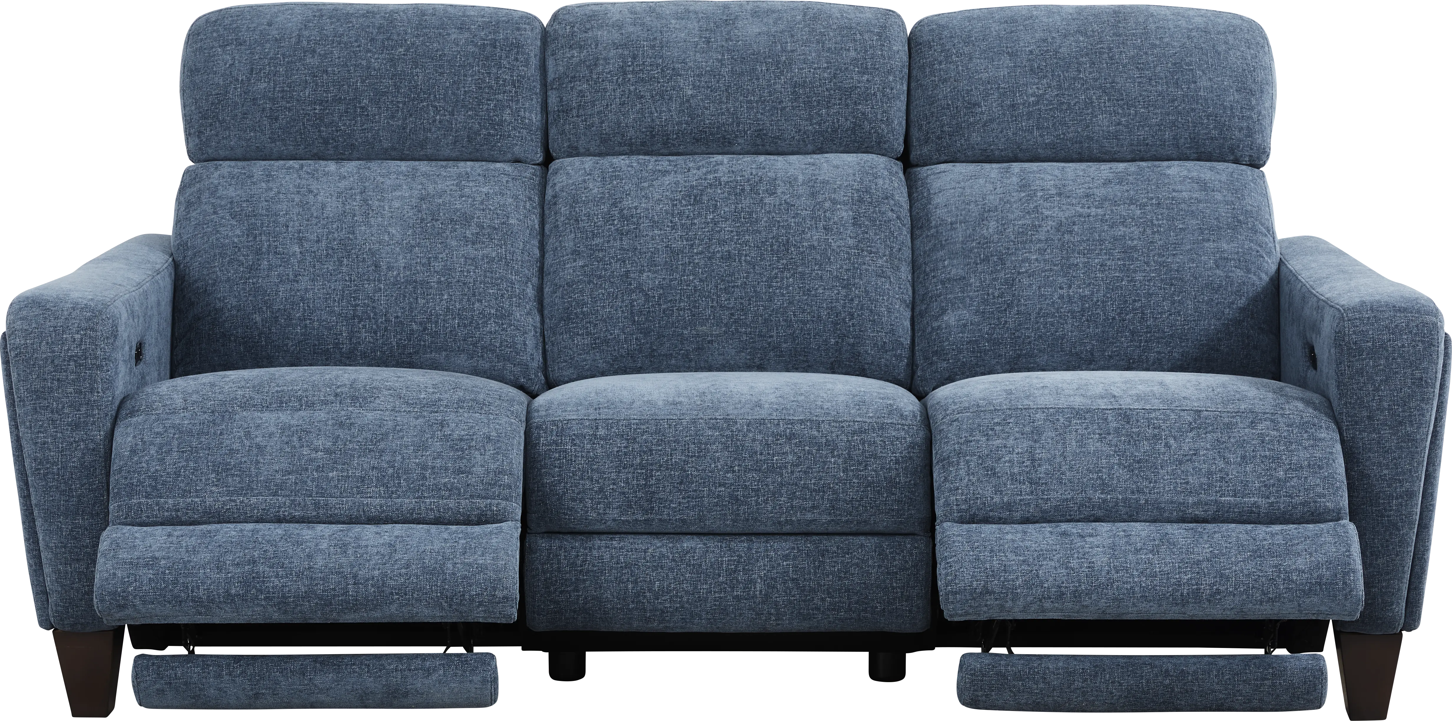 Ferguson Denim Dual Power Reclining Sofa - Thumbnail - Image 1