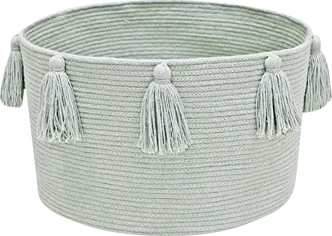 Kids New Tassels Blue/Sage Basket
