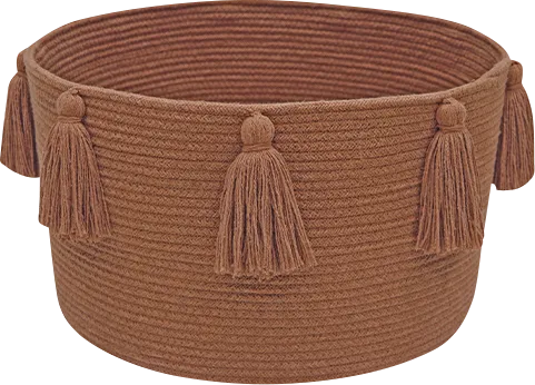Kids New Tassels Chestnut Basket - Image 1
