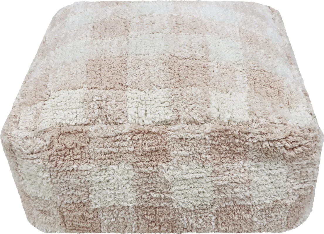 Kids Vichy Rose Pouf