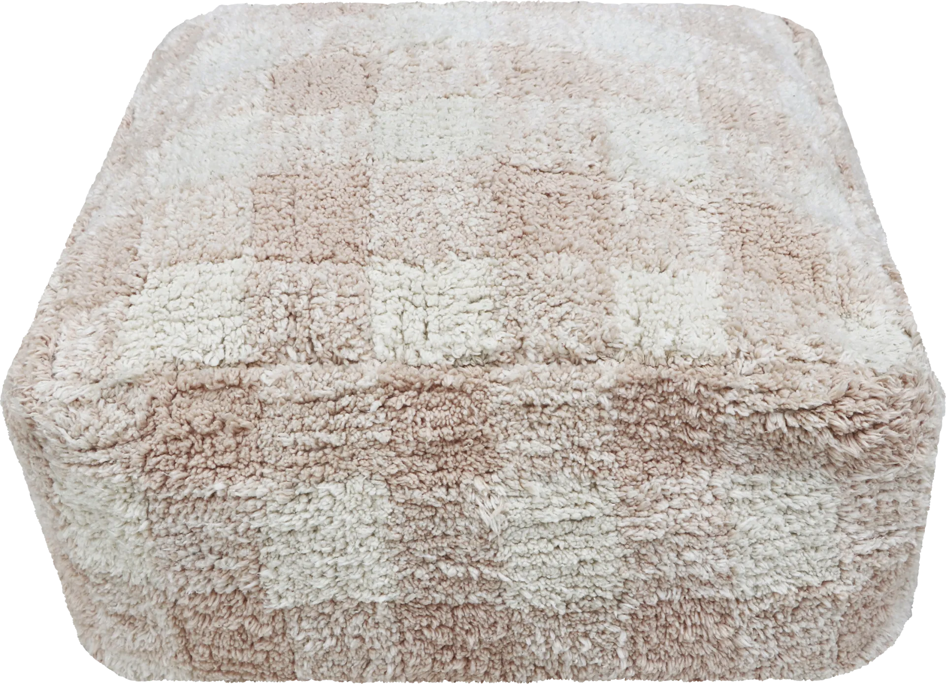 Kids Vichy Rose Pouf - Image 1
