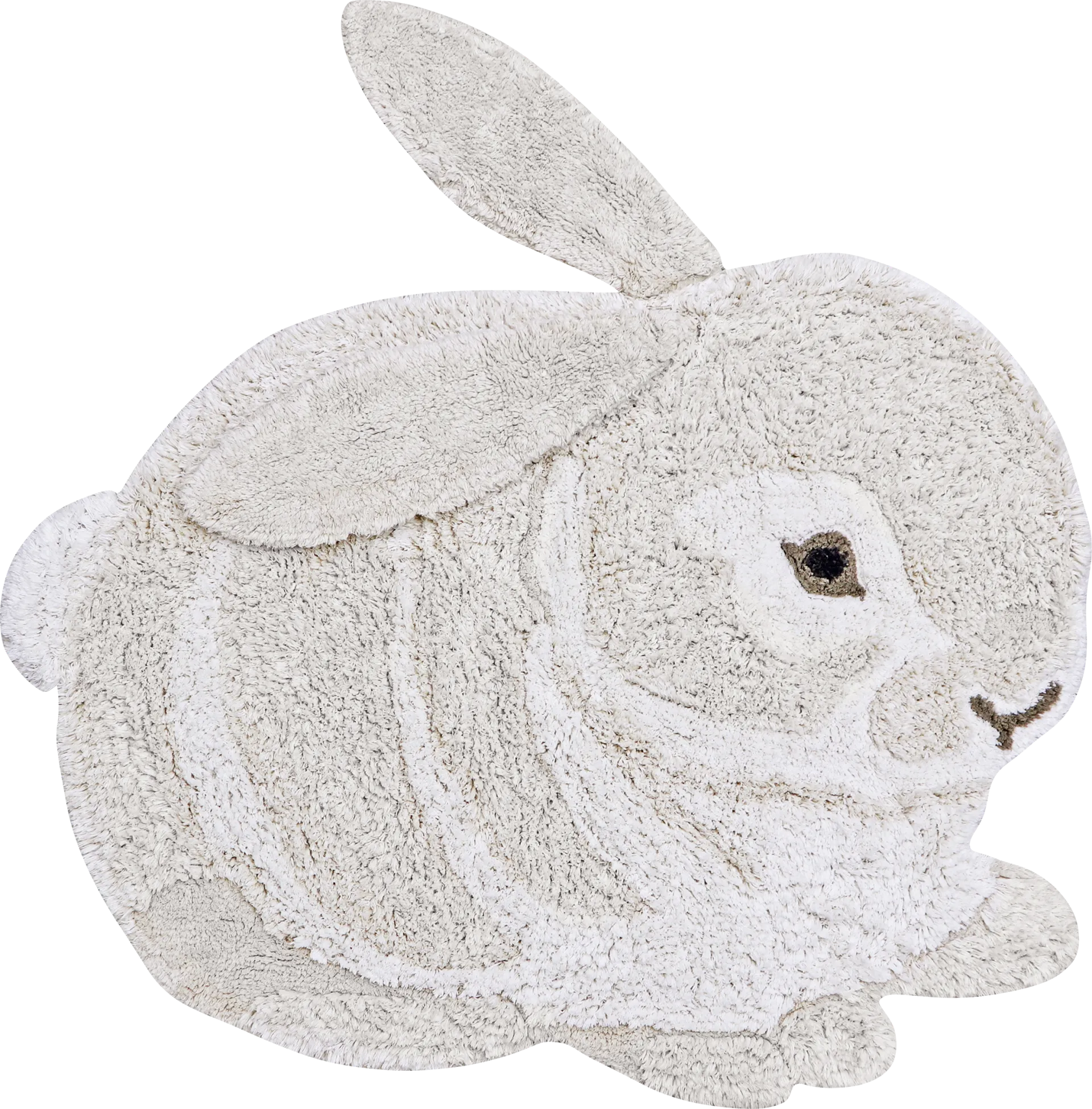 Kids Bunny Natural 4'3 x 4'5 Machine Washable Rug - Image 1