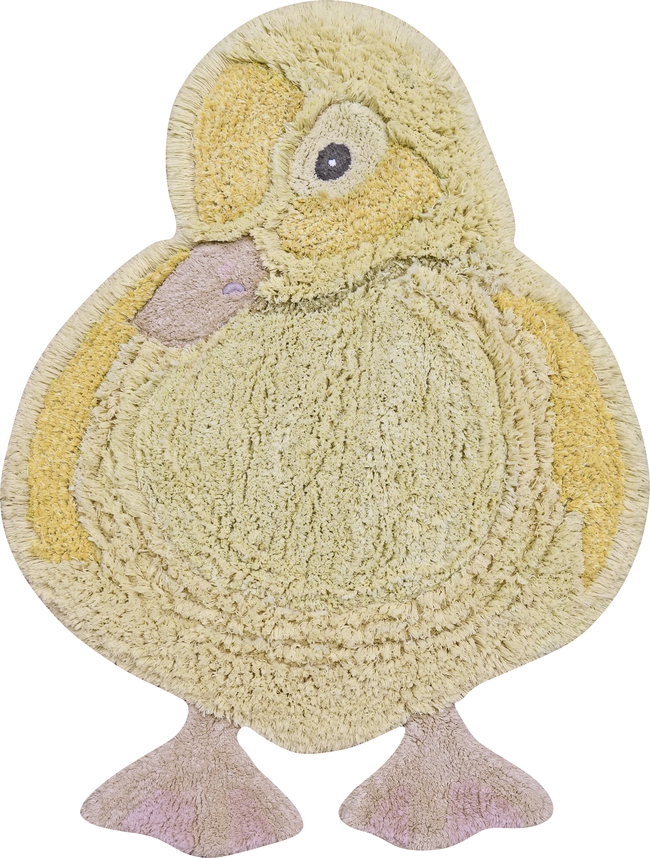 Kids Ducky Yellow 3'1 x 4' Machine Washable Rug - Thumbnail - Image 1