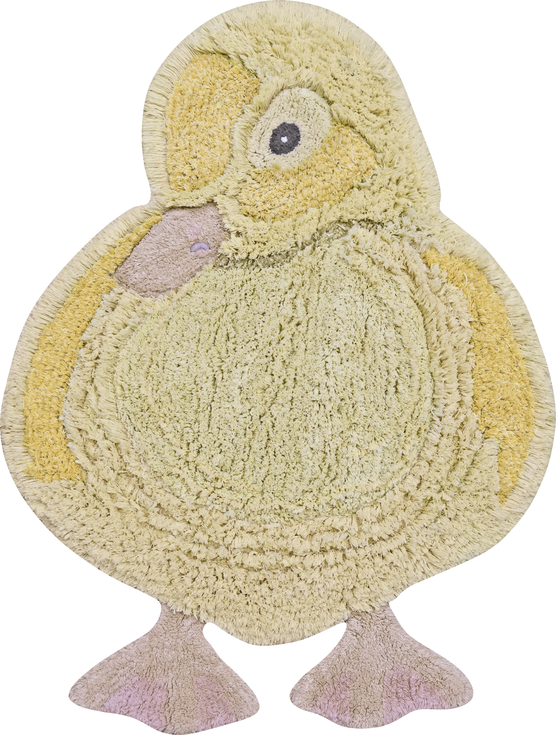 Kids Ducky Yellow 3'1 x 4' Machine Washable Rug - Image 1