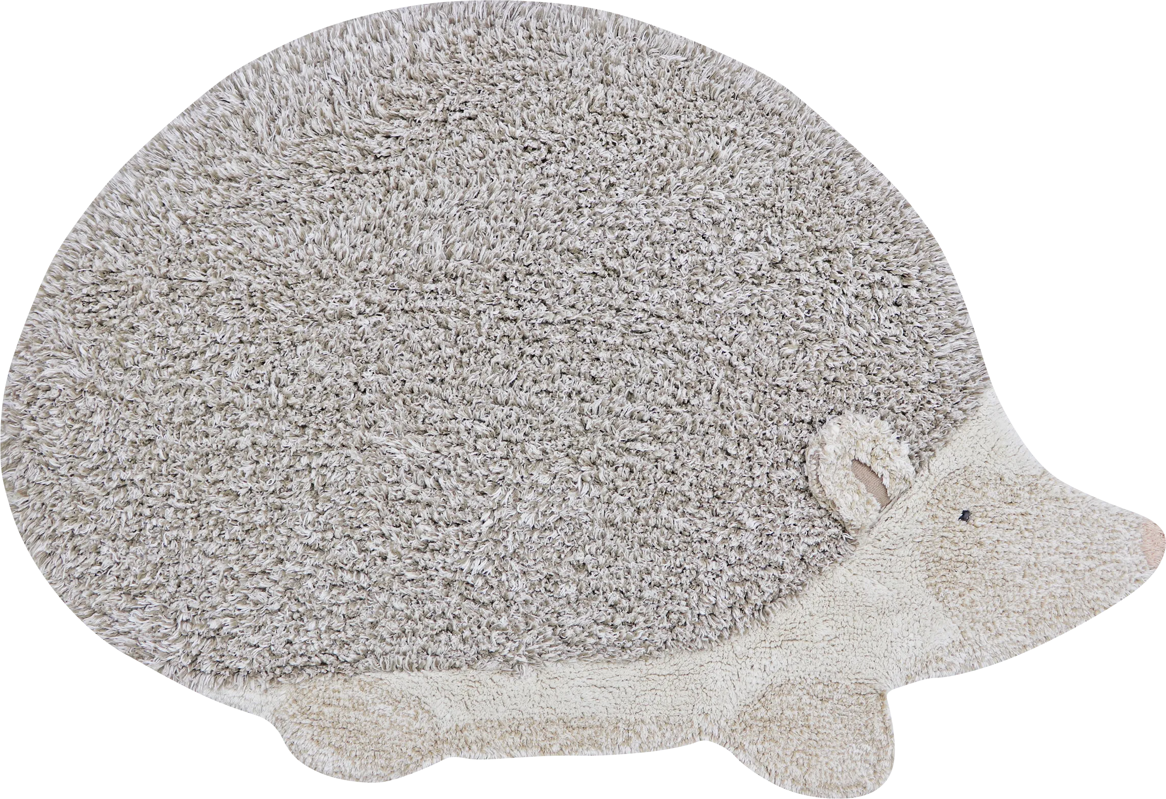 Kids Natural 3' x 4'3 Hedgehog Machine Washable Rug - Thumbnail - Image 1