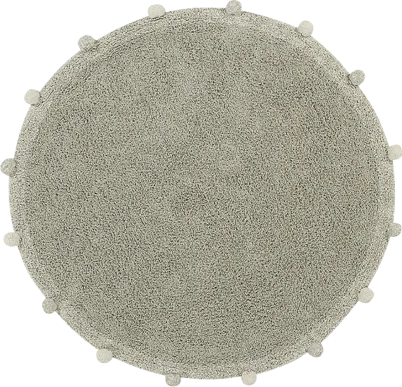 Kids Bubbly Olive 4' Machine Washable Round Rug - Thumbnail - Image 1