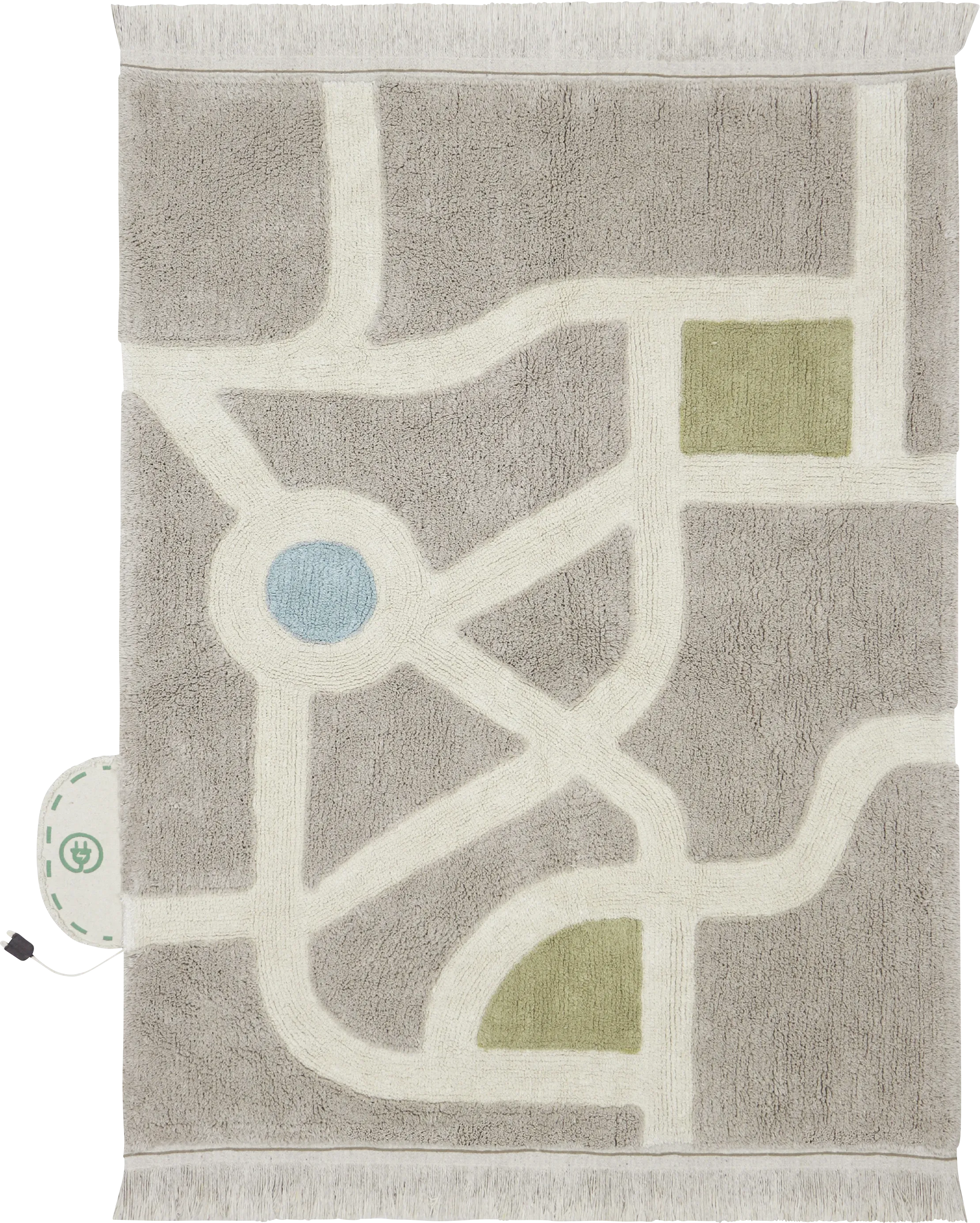 Kids Eco-City Beige 4' x 5'7 Machine Washable Rug - Thumbnail - Image 1