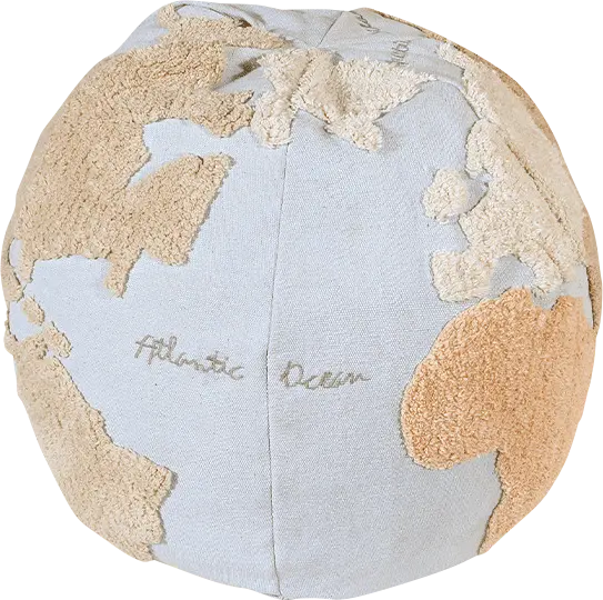 Kids World Map Multi Pouf
