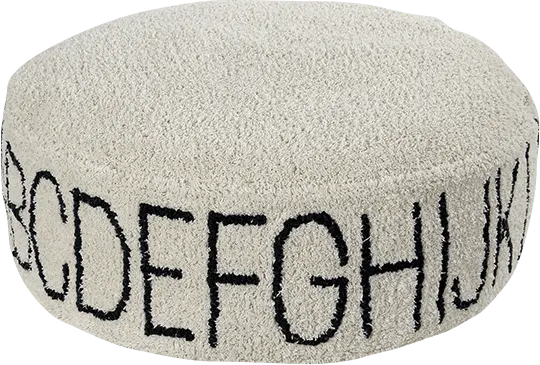 Kids ABC Natural Pouf