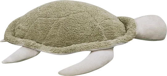 Kids Mrs Turtle Olive Pouf - Thumbnail - Image 1
