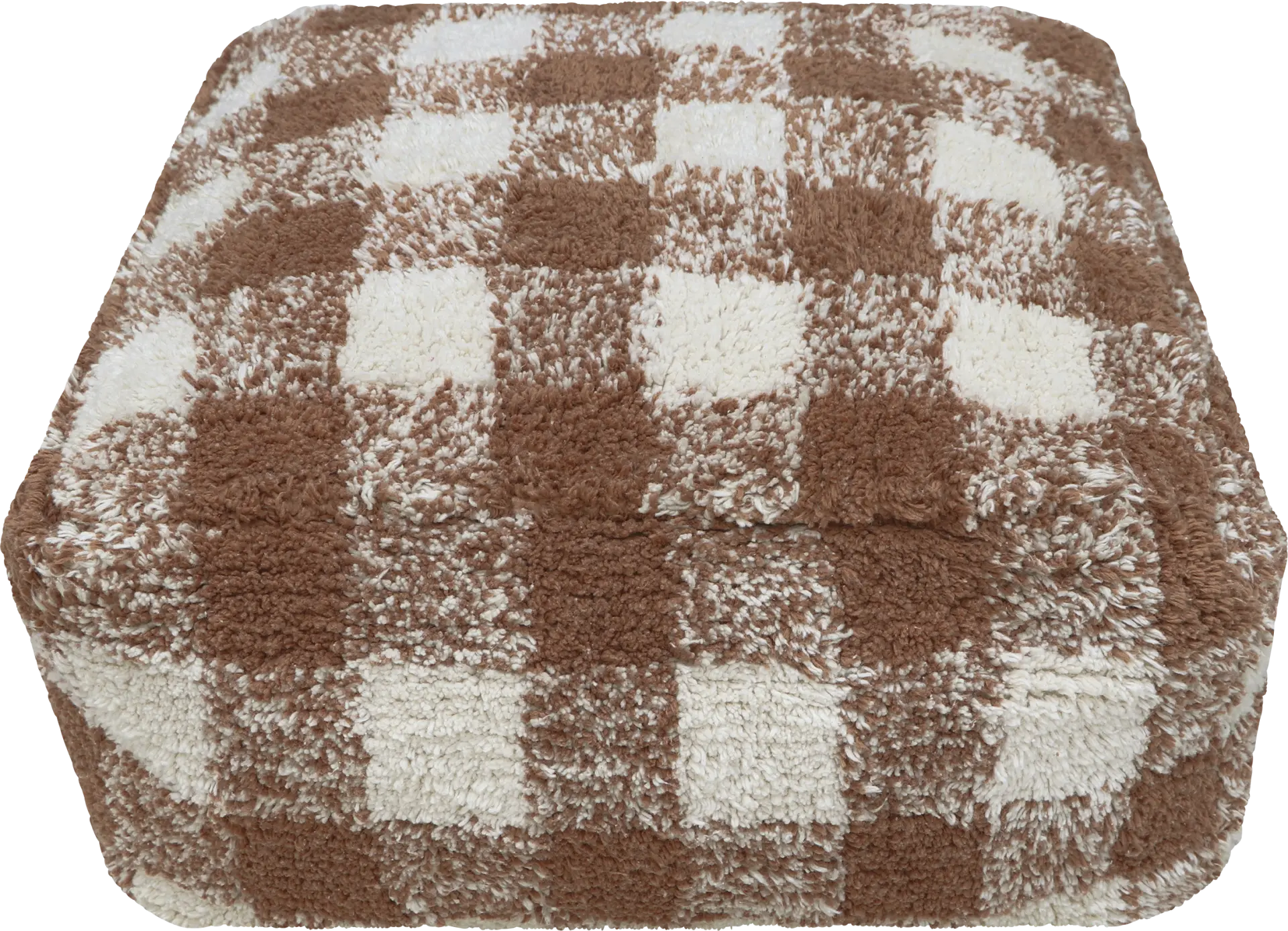 Kids Vichy Brown Pouf