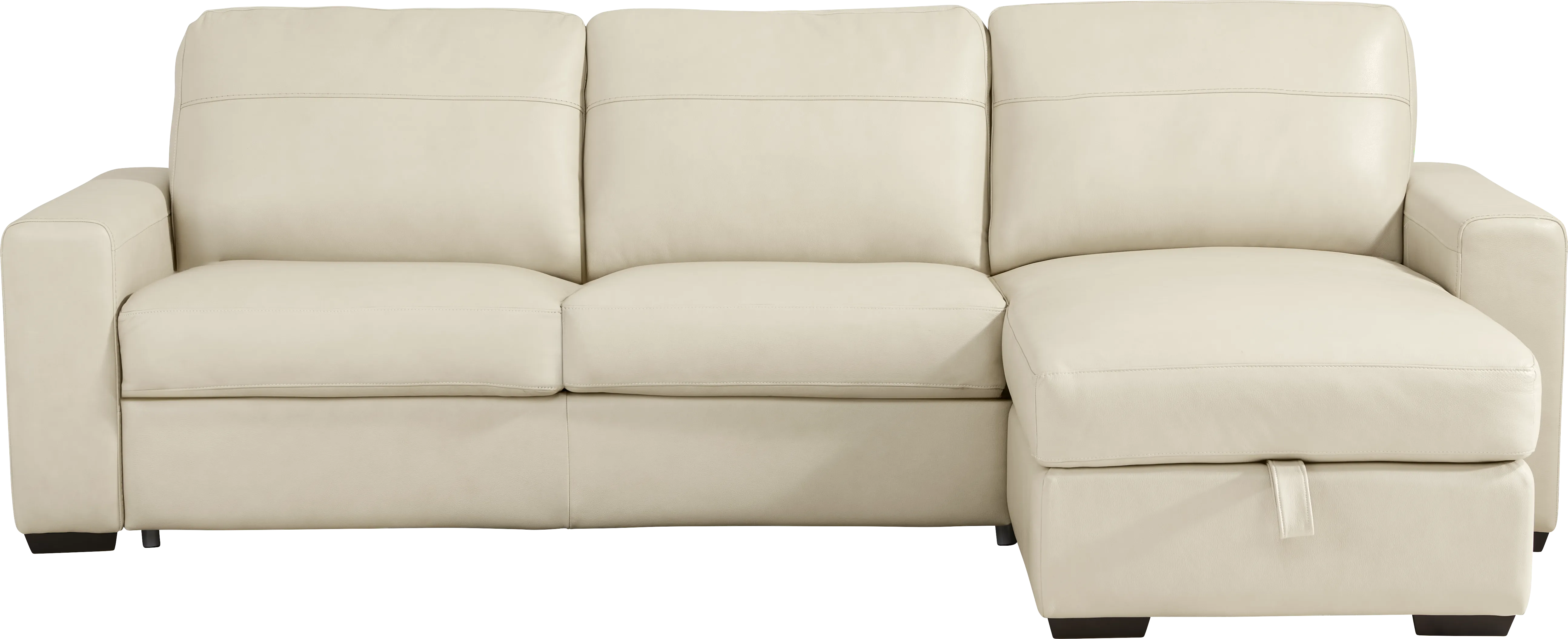 Parker Cream Leather 2 Pc Sectional - Image 2