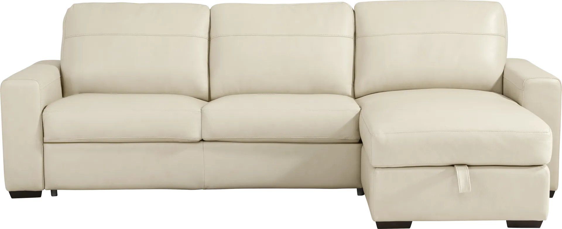 Parker Cream Leather 2 Pc Sectional - Image 2