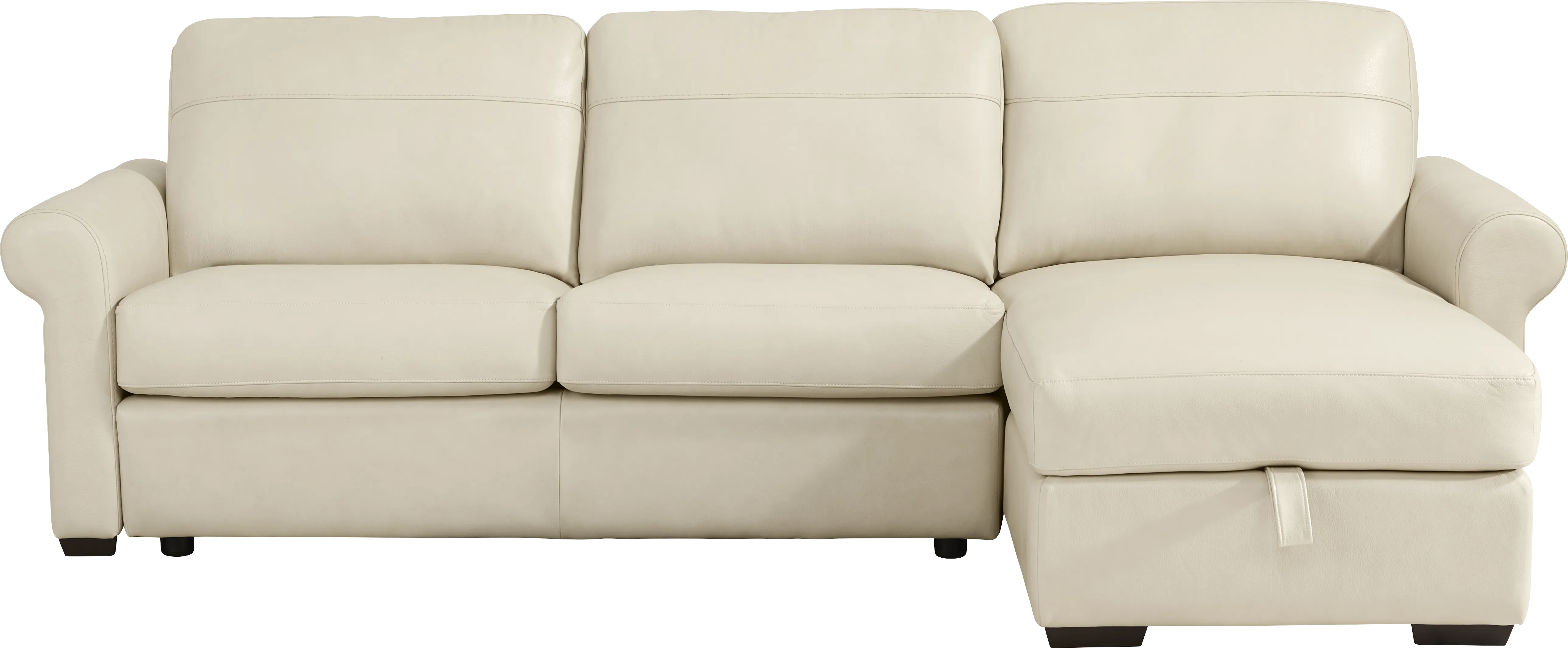 Parker Cream Leather 2 Pc Sectional - Image 2