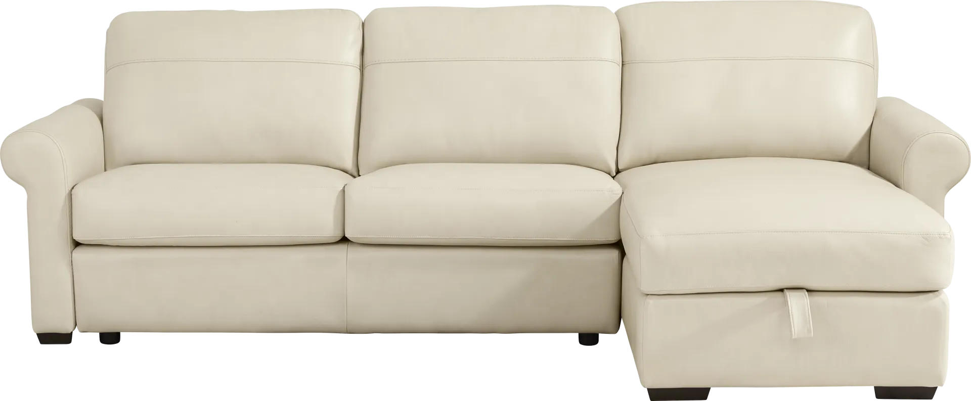 Parker Cream Leather 2 Pc Sectional - Image 2