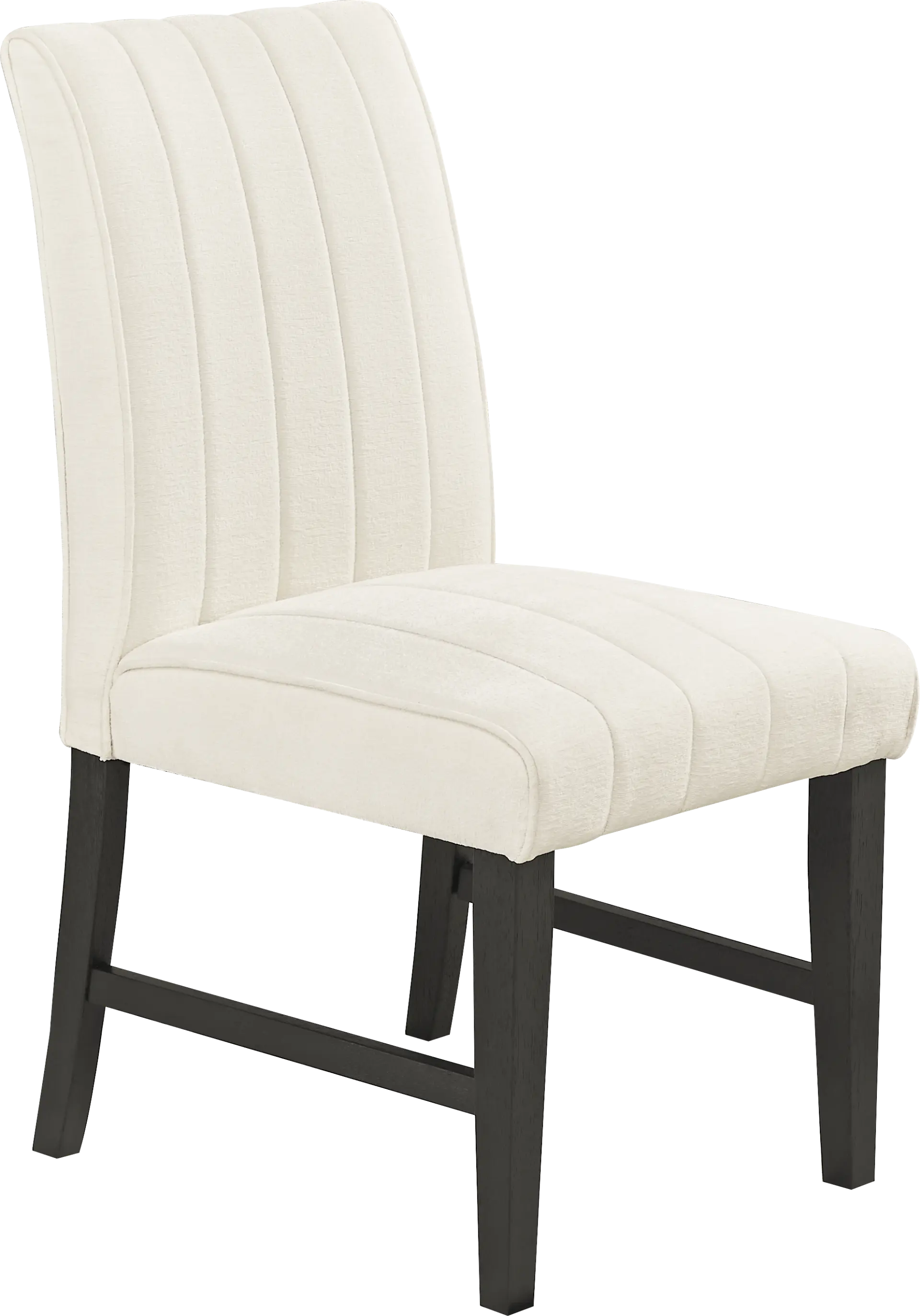 Kendall White Side Chair with Black Legs