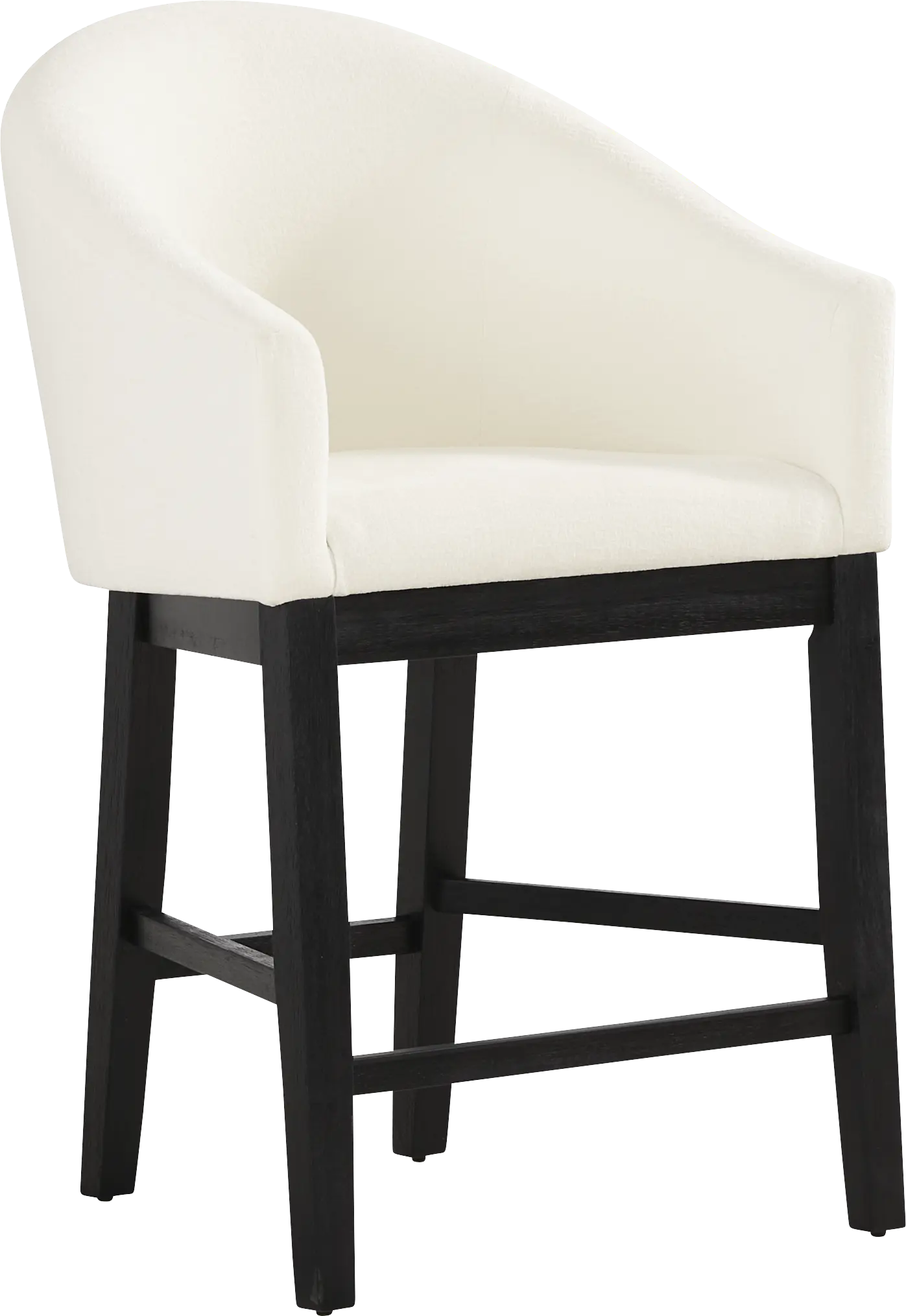 Kendall White Counter Height Stool with Black Legs