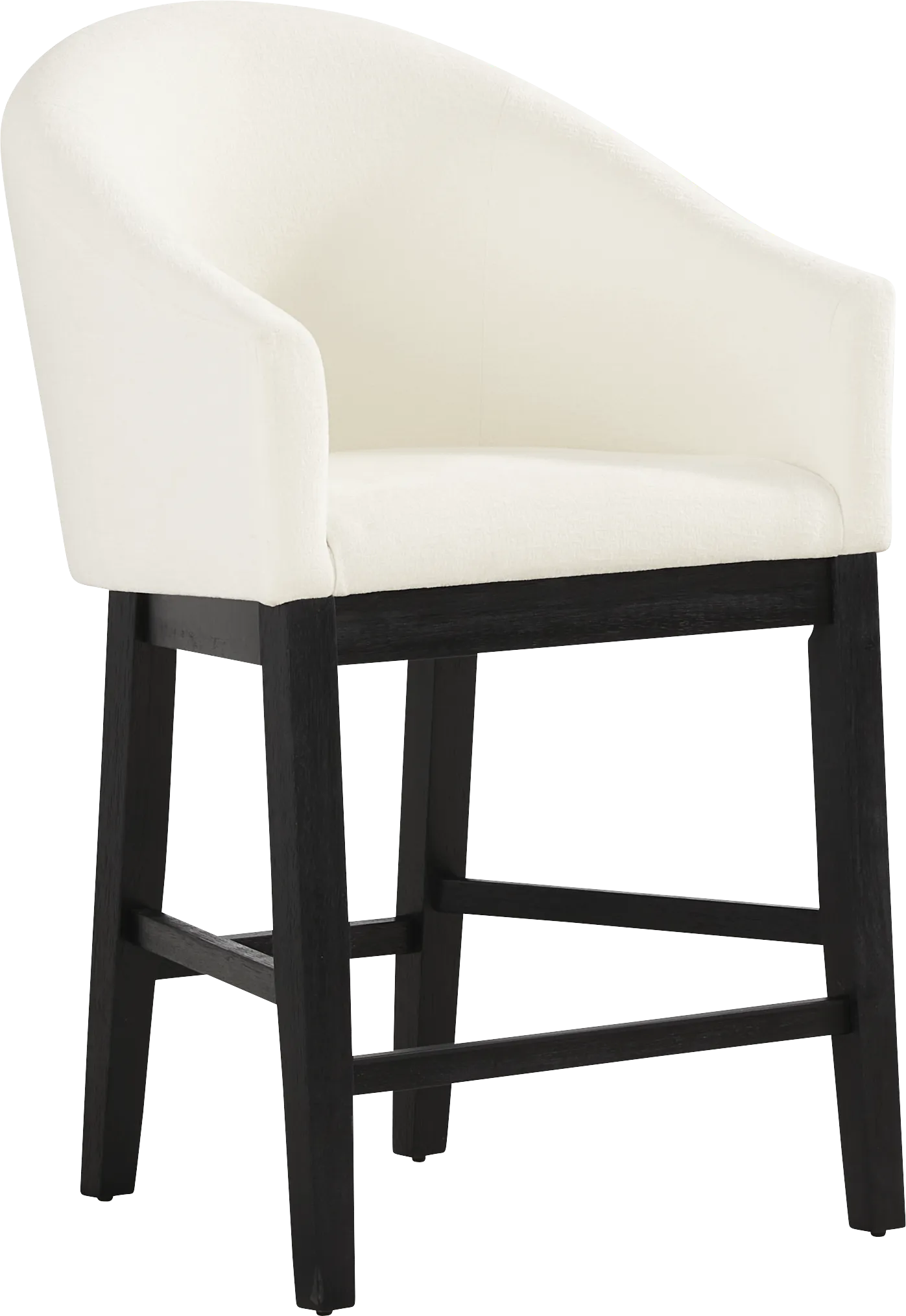 Kendall White Counter Height Stool with Black Legs - Image 1