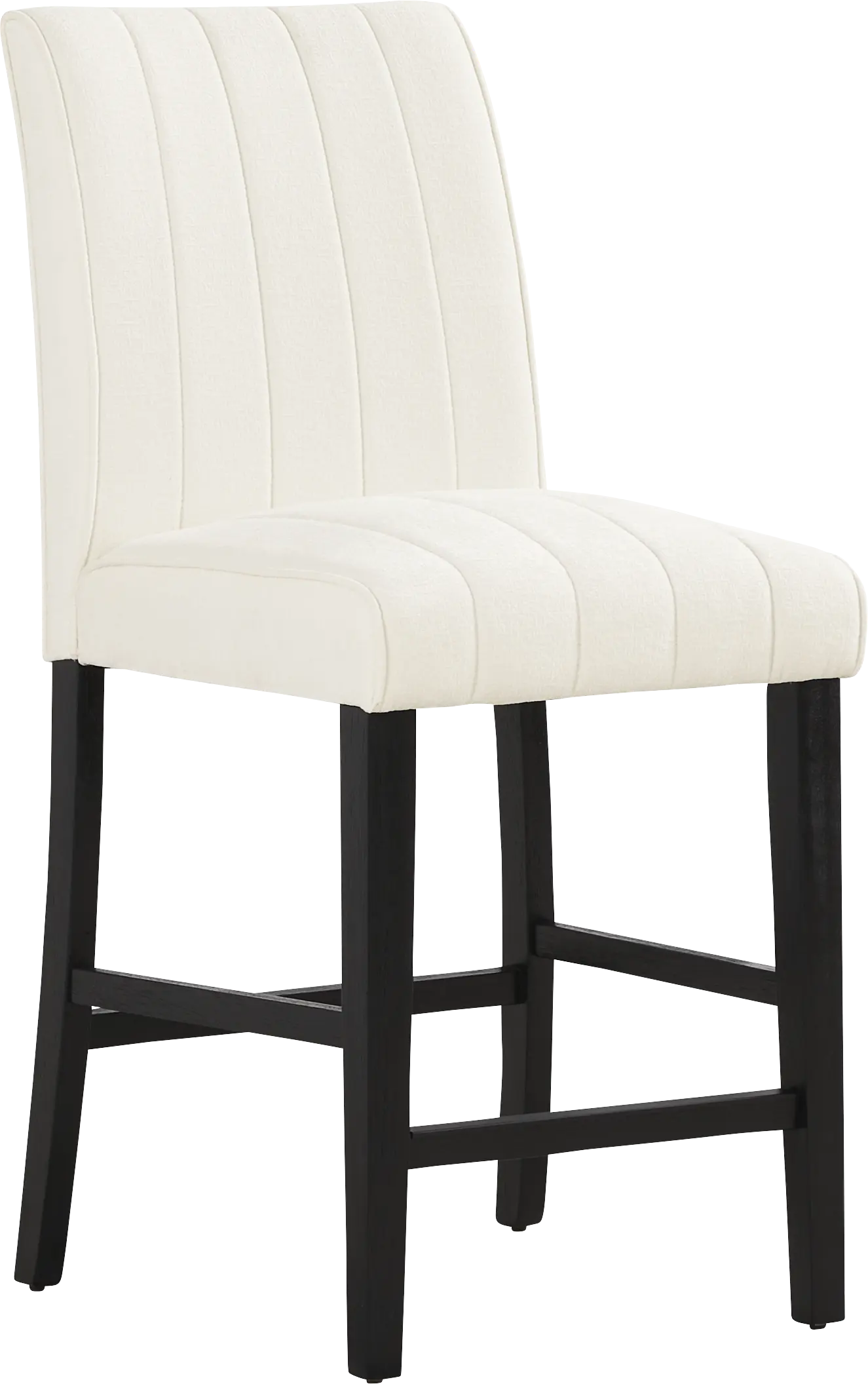 Kendall White Counter Height Stool with Black Legs