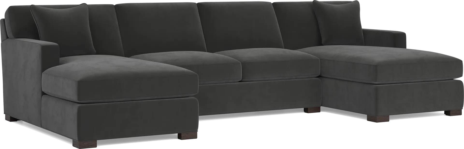 Harmonie Gunmetal 3 Pc Gel Foam Sleeper Sectional