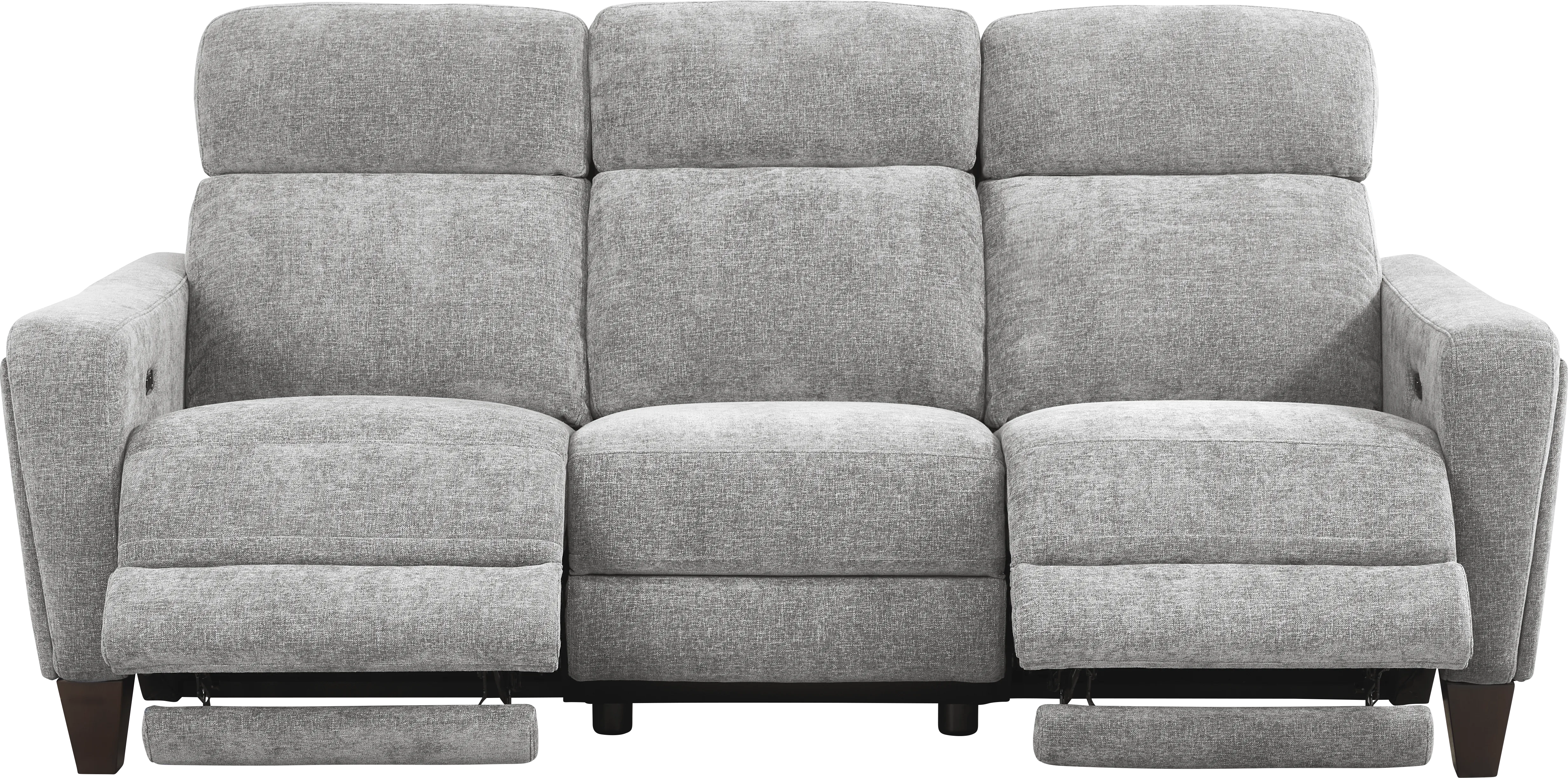 Ferguson Gray Dual Power Reclining Sofa - Thumbnail - Image 1
