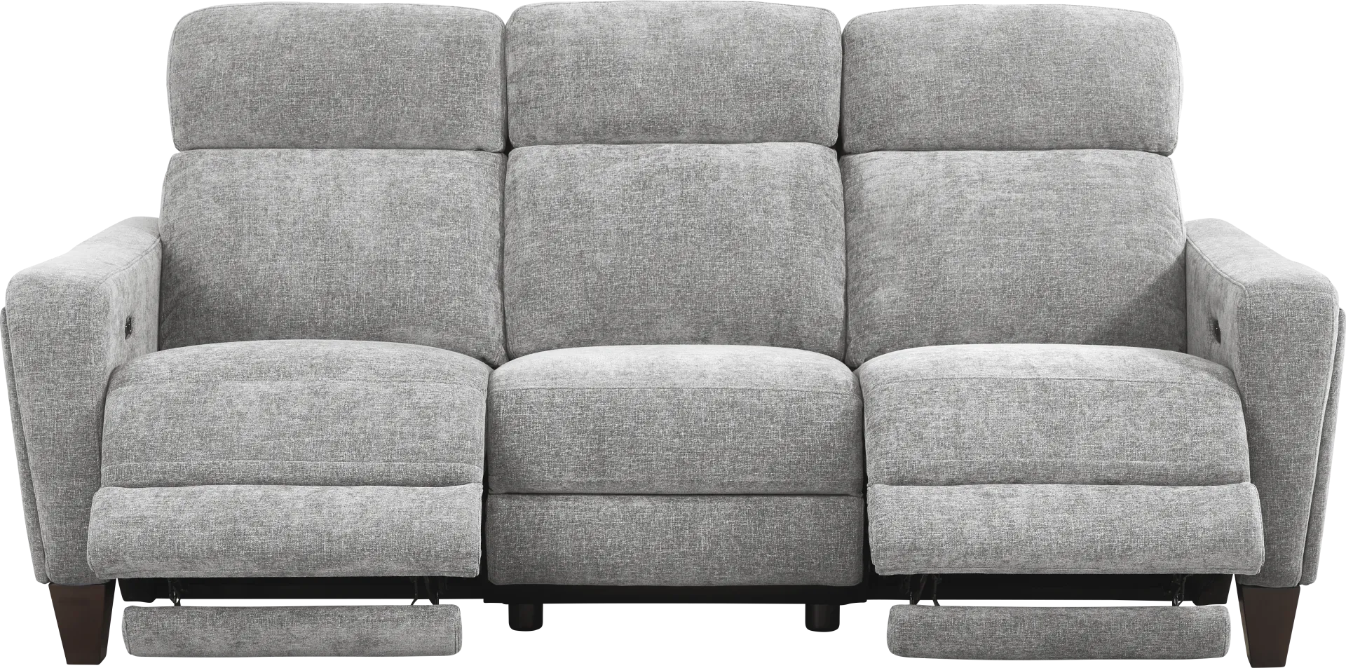 Ferguson Gray Dual Power Reclining Sofa - Image 1