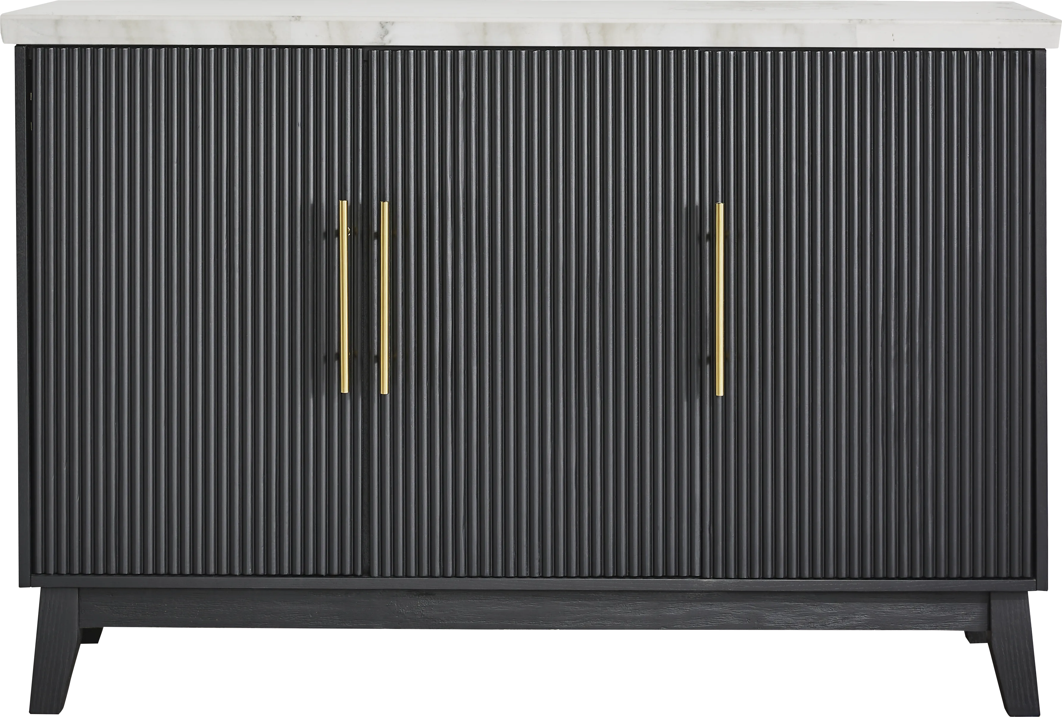 Viola Black Server with Marble Top - Thumbnail - Image 1
