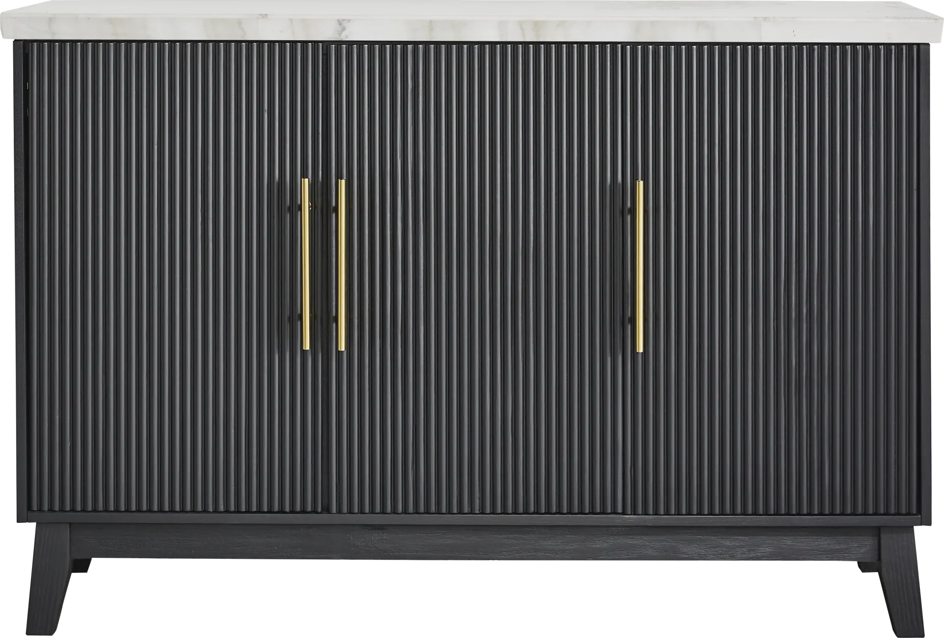 Viola Black Server with Marble Top