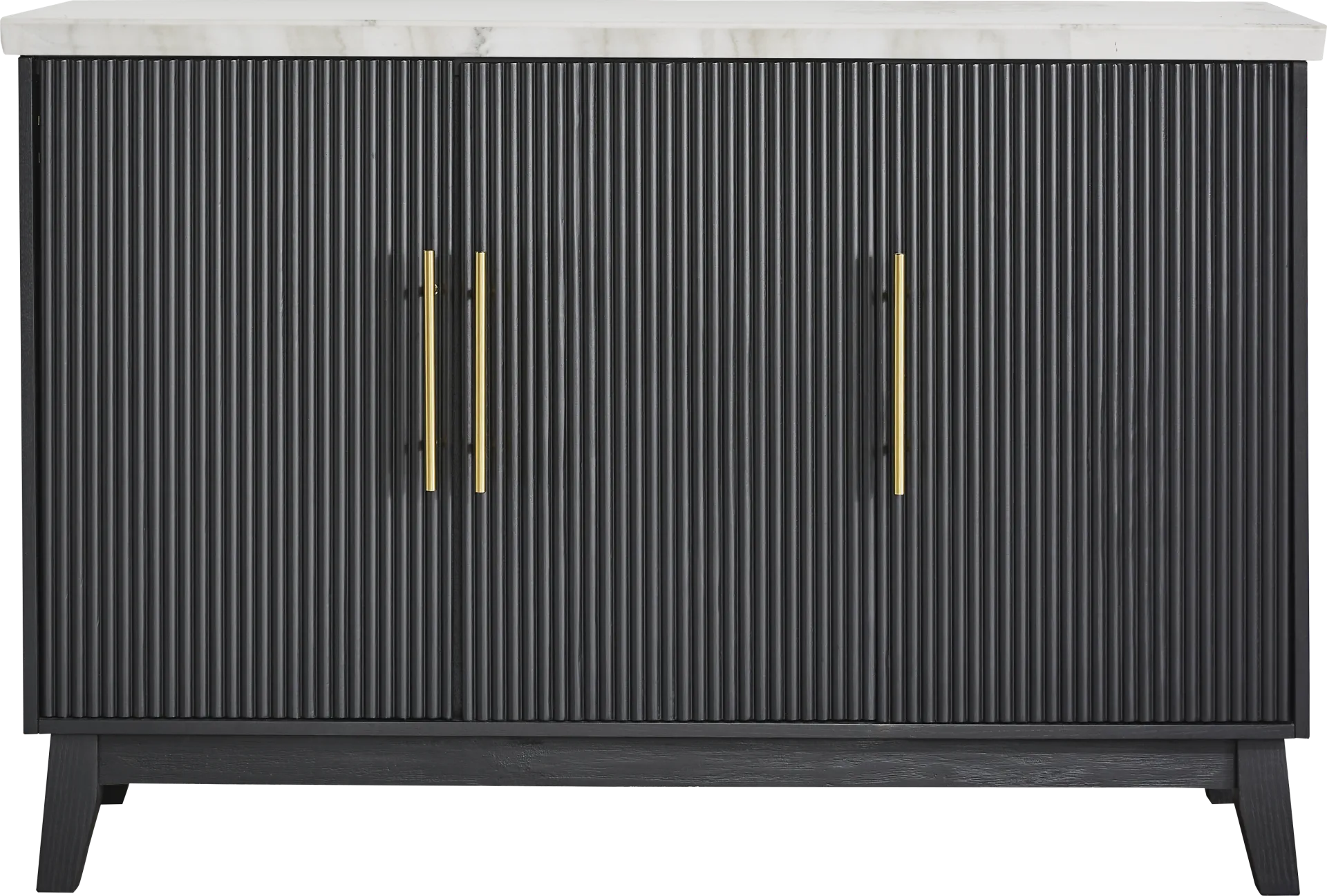 Viola Black Server with Marble Top - Image 1