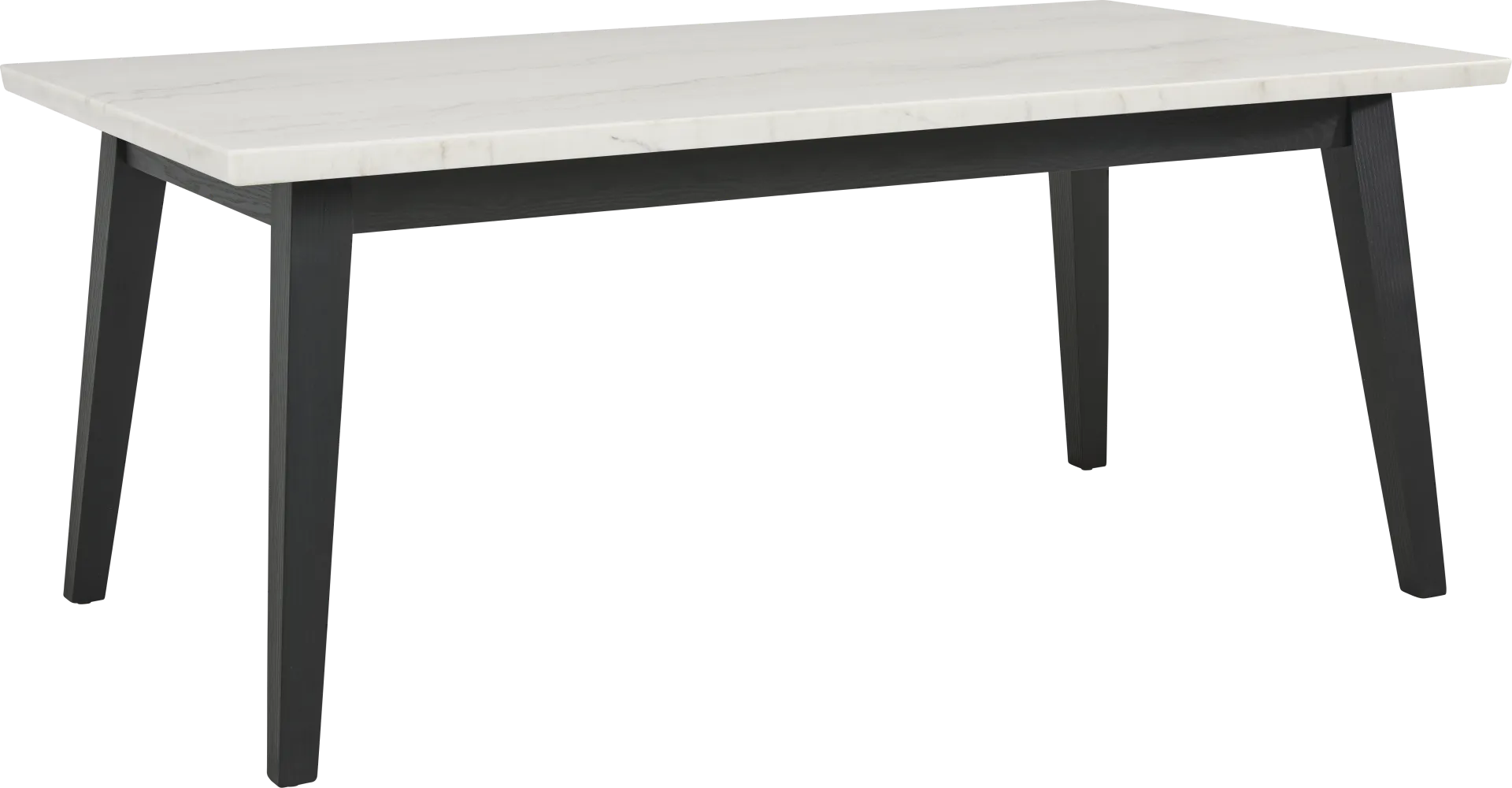 Viola Black Rectangular Marble Top Dining Table - Image 2