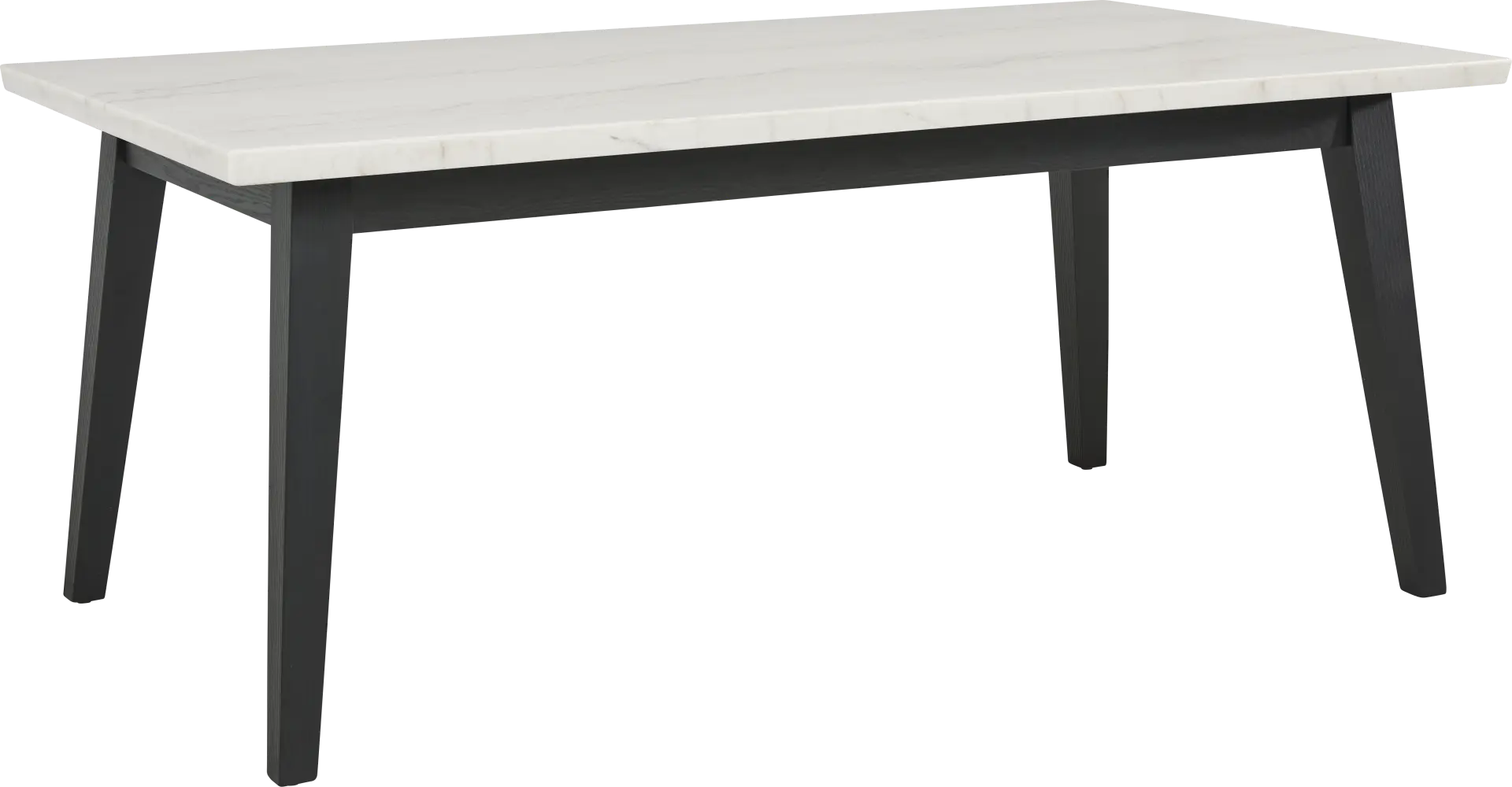 Viola Black Rectangular Marble Top Dining Table
