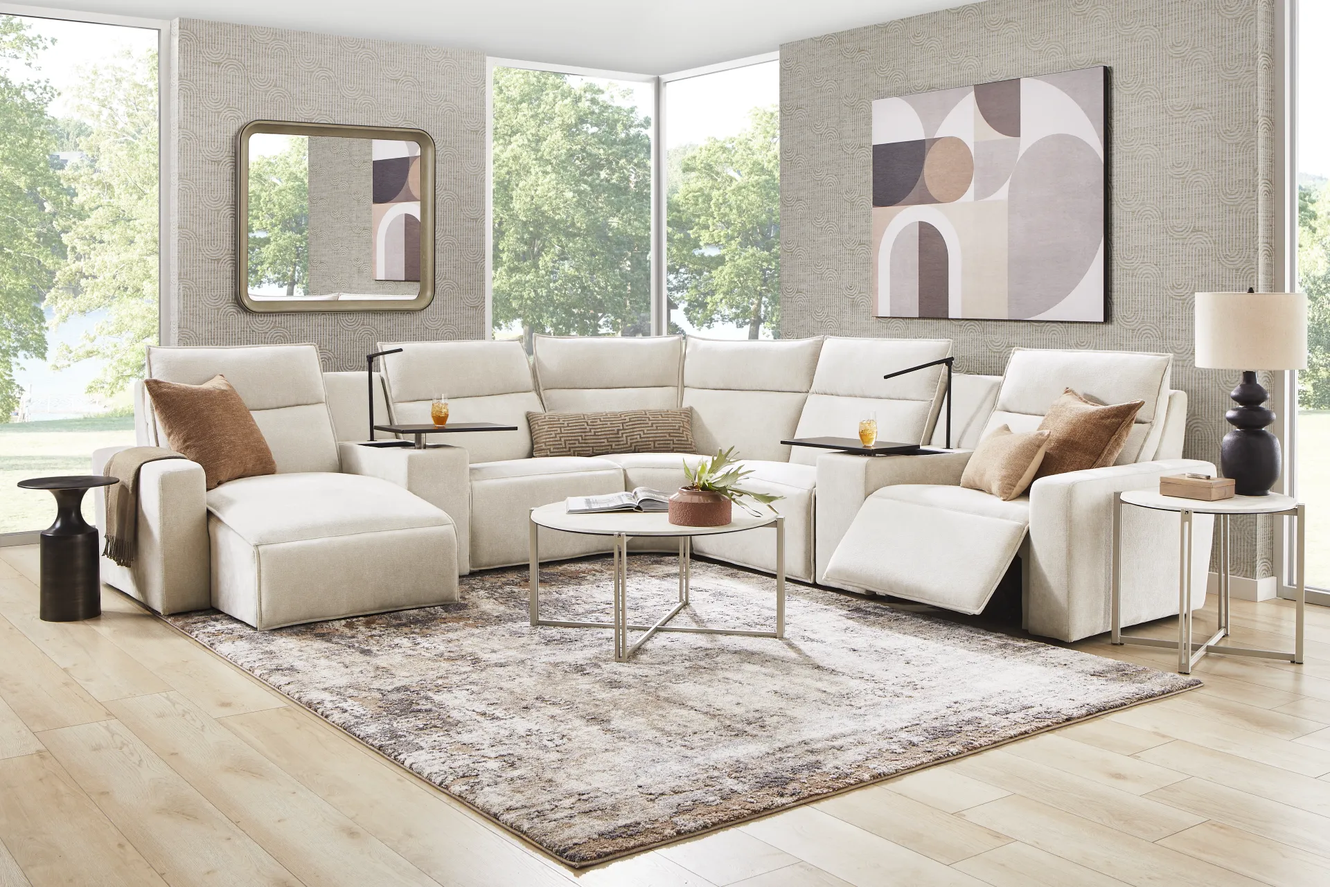 Silver 7 Pc Dual Power Reclining ModularTwo - Image 2