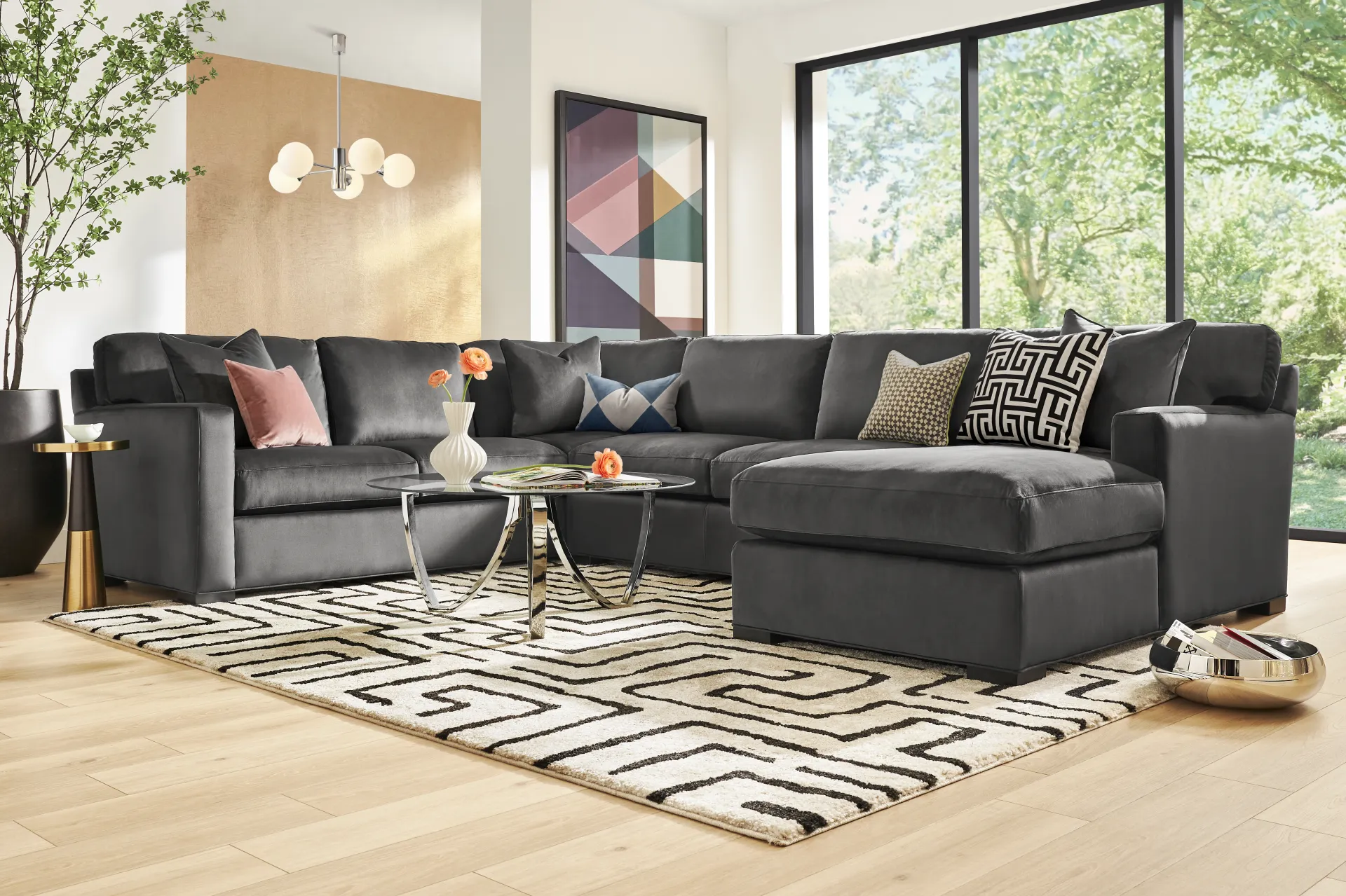 Harmonie Gunmetal 3 Pc Sectional - Image 2