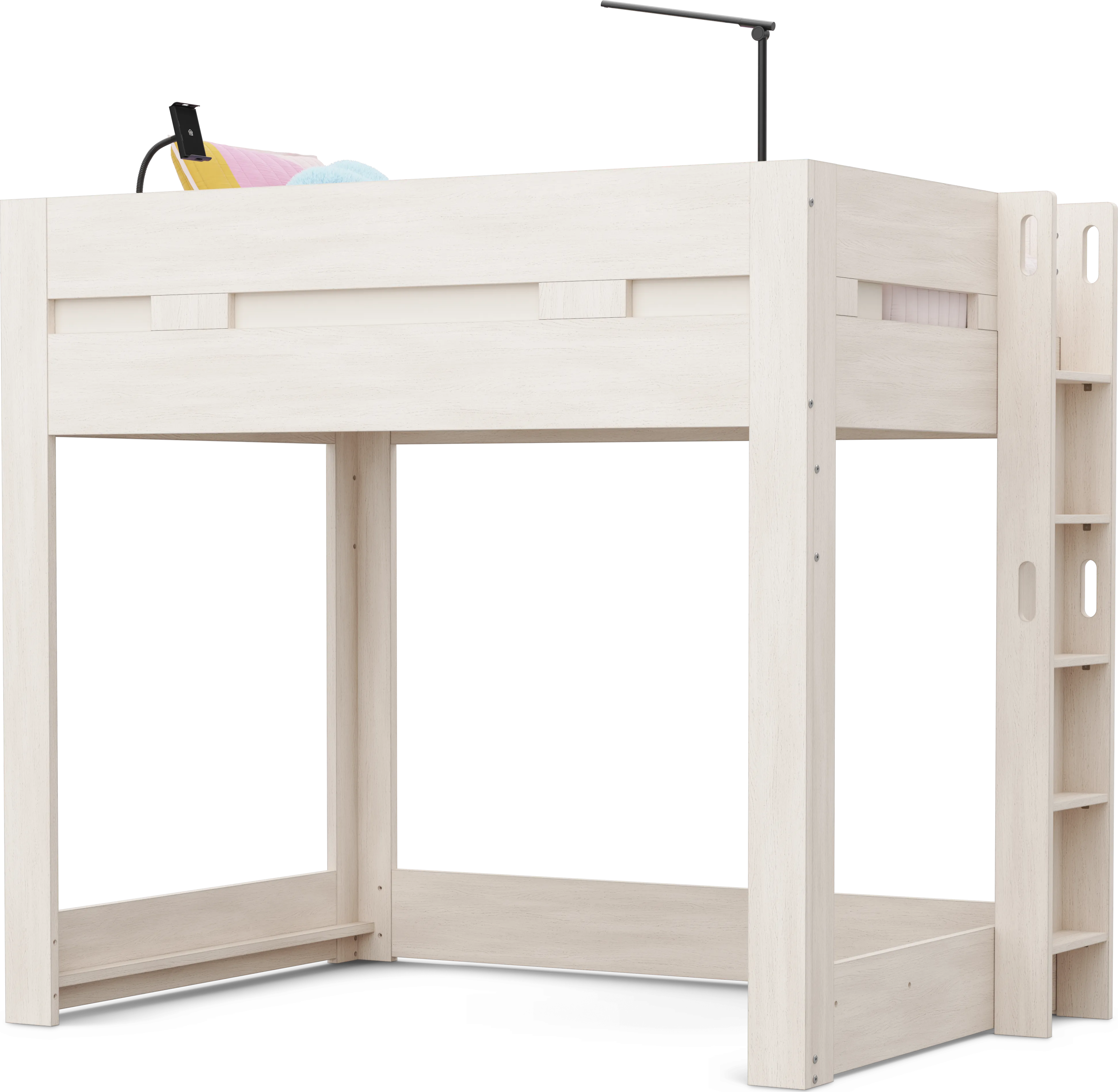 Kids Sierra Summit Linen Twin Loft Bed with Console - Thumbnail - Image 1
