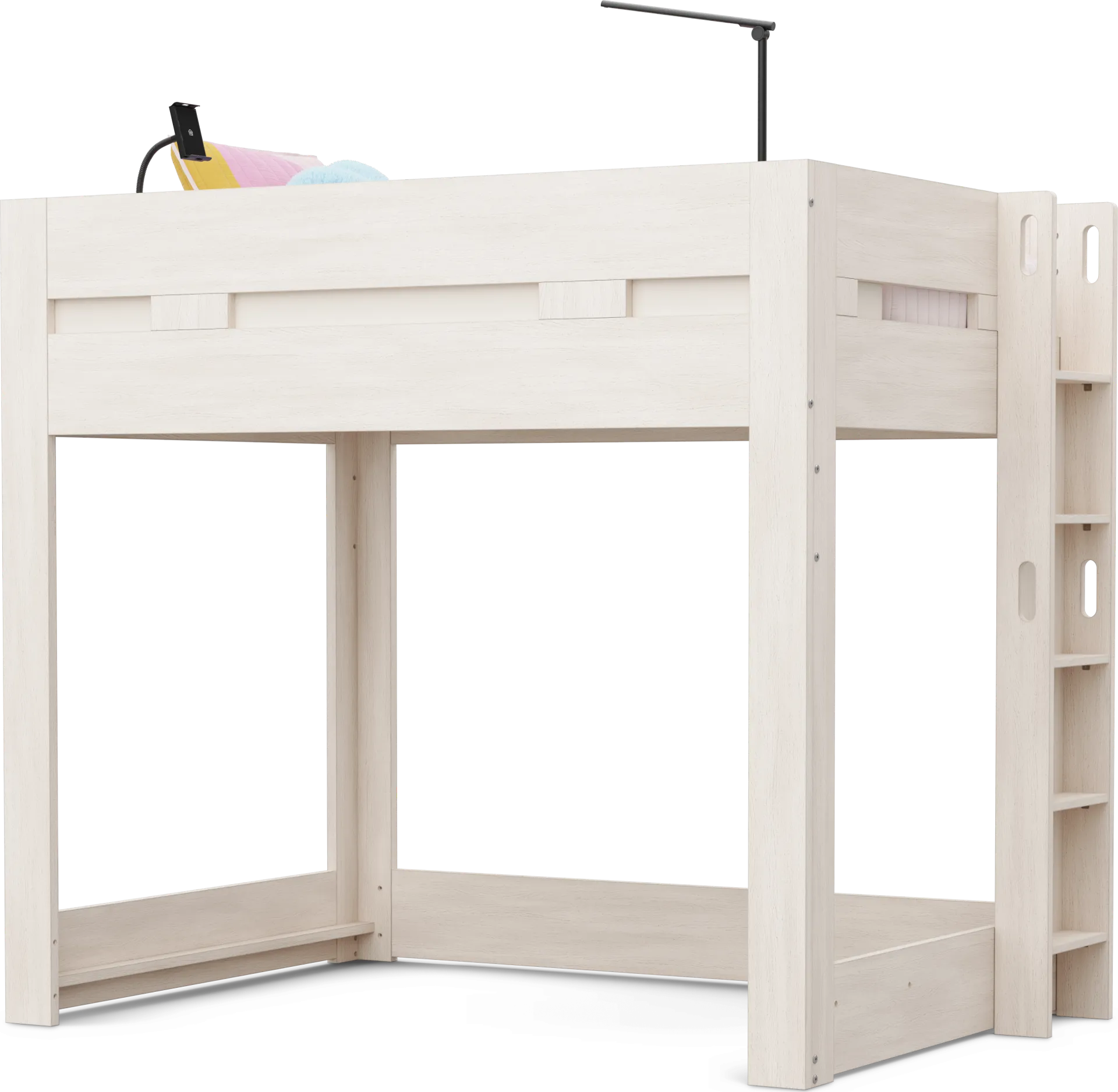 Kids Sierra Summit Linen Twin Loft Bed with Console - Image 1
