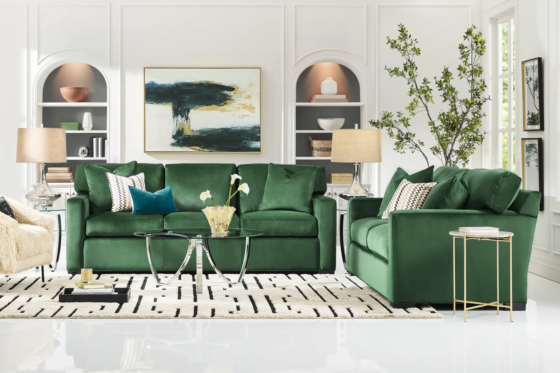 Harmonie Emerald Apartment Sofa - Image 1